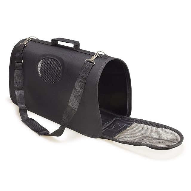 Foto 2 de 8 de ARQUIVET Bolsa Transportín Negro para Mascotas pequeñas y Medianas - L: 52 x 28 x 29 cm