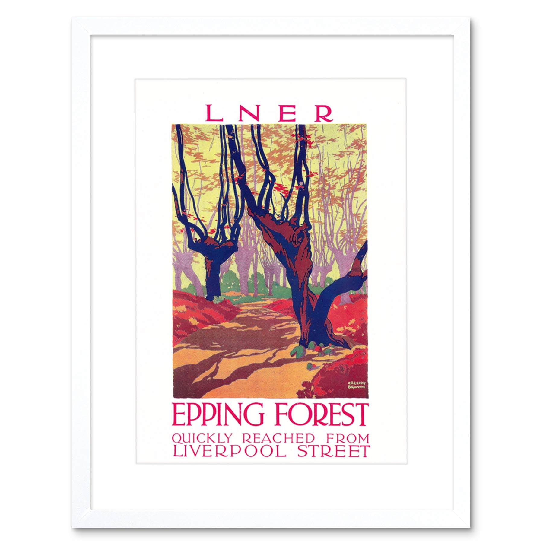 Wee Blue Coo Travel Vintage Ad Lner Epping Forest Liverpool Railway Framed Wall Art Print