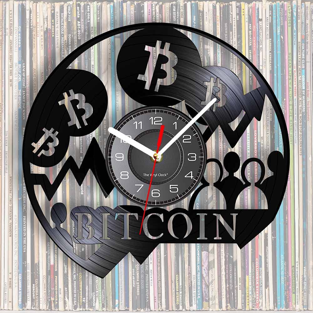 Amazon.com: Timethink 12 Inch BTC Bitcoin Inspired Wall Clock, Silent  Quartz Non Ticking Battery Operated Modern Decorative Analog Black  Cryptocurrency Vinyl Record Wall Clock for Finance Gifts Bank Office Decor  : Home