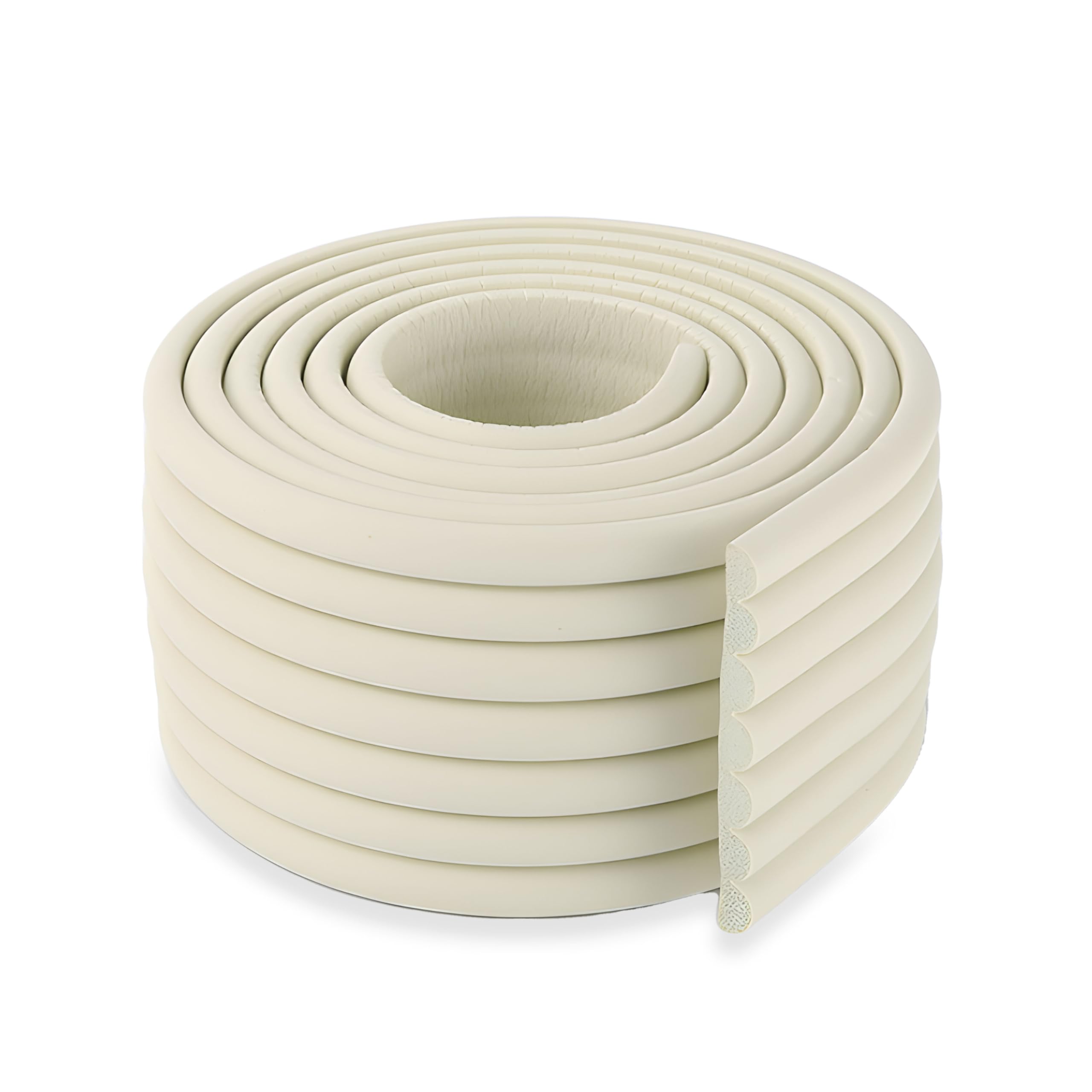 Bembika Baby Proofing Edge & Corner Guards Furniture Edge Guard It�S Thin & Sleek Design for Sharp Edges of Table, Bed, Kitchen Counter top and Furniture for Babies & Child�s Safety - (W-Shape) White