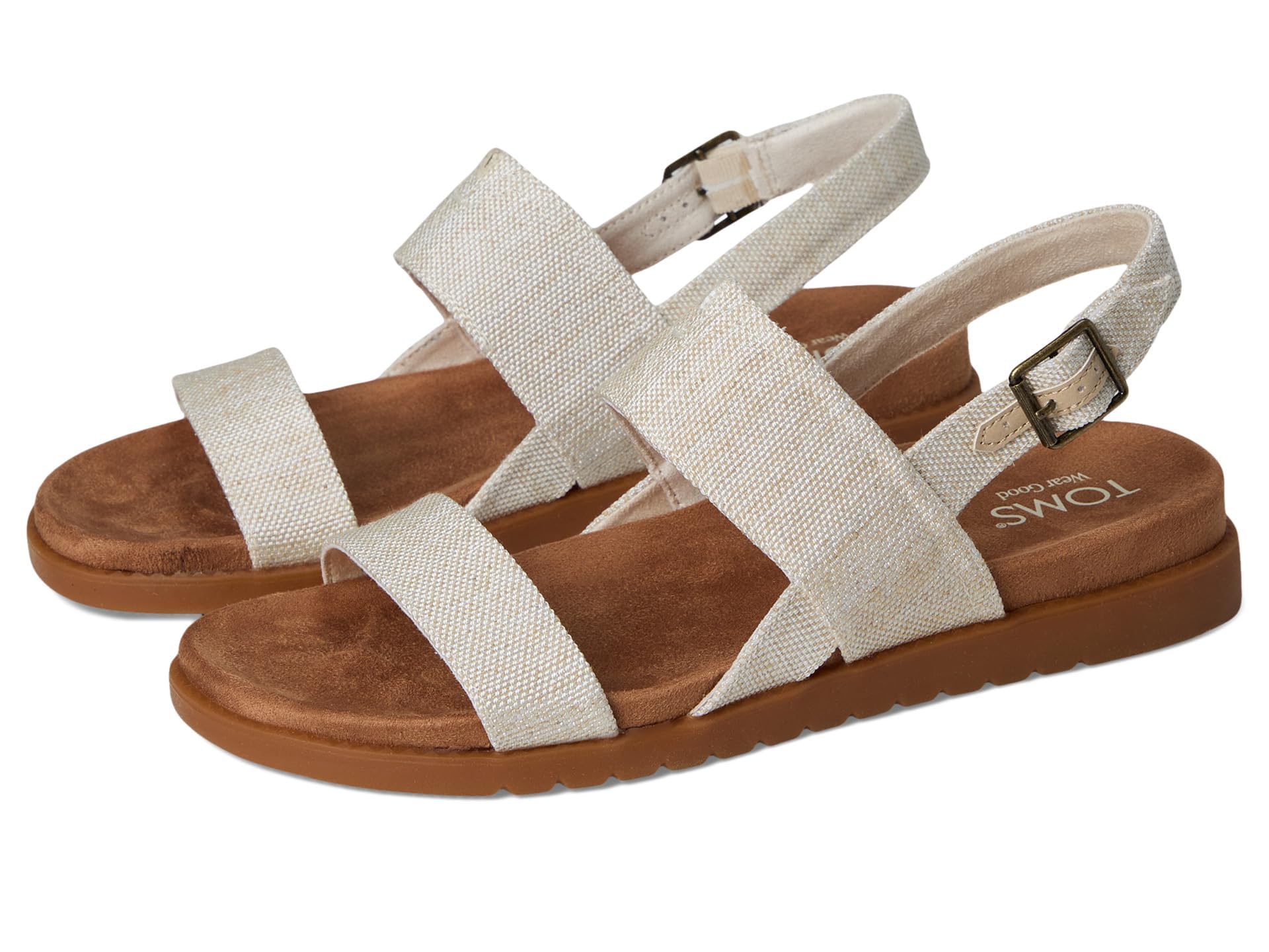 Toms Women's Flatform Sandals White Size 6.5 (39)