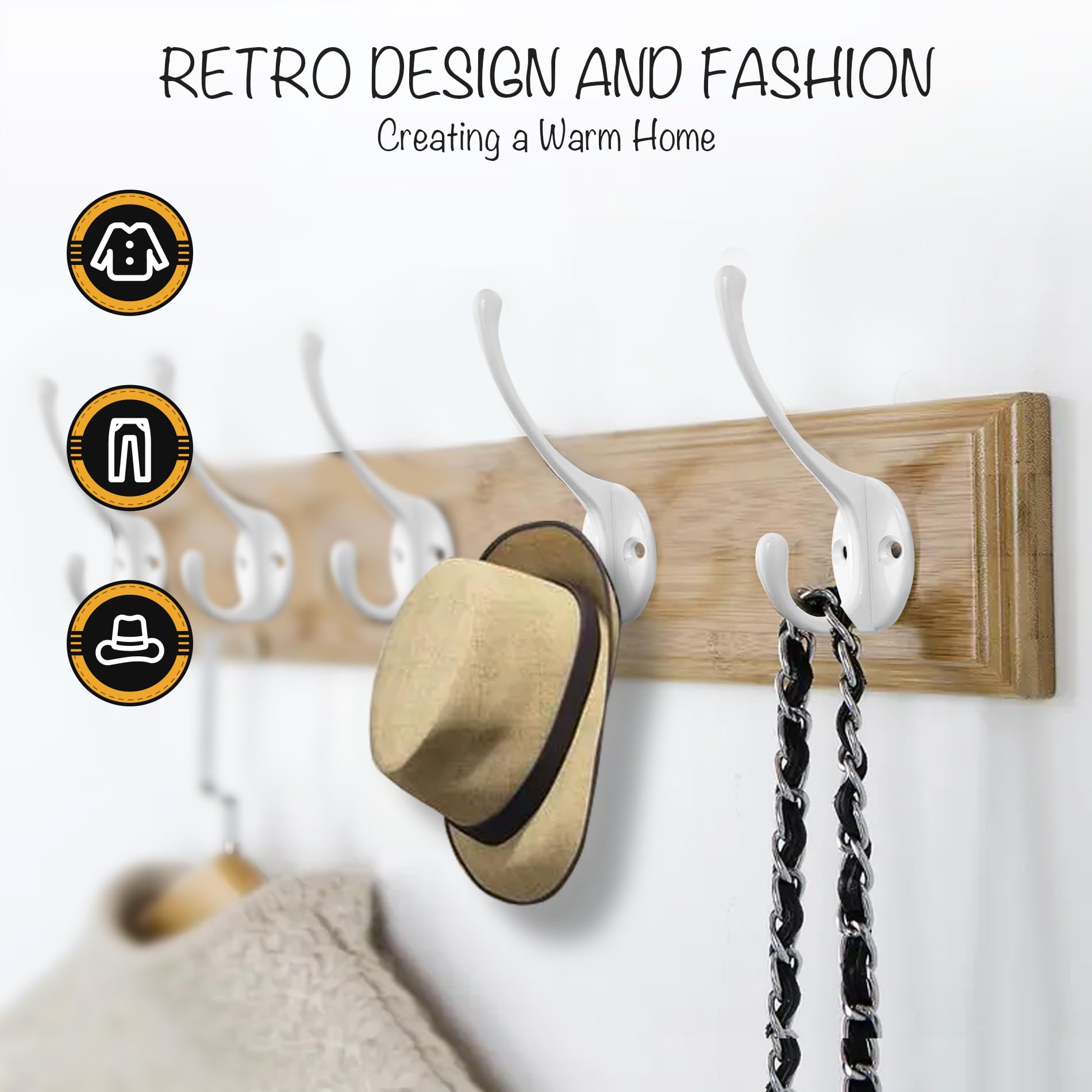 10 Pièces Crochet De Manteau Rétro Patère Porte Manteau Mural Vintage Crochet De Porte Métal