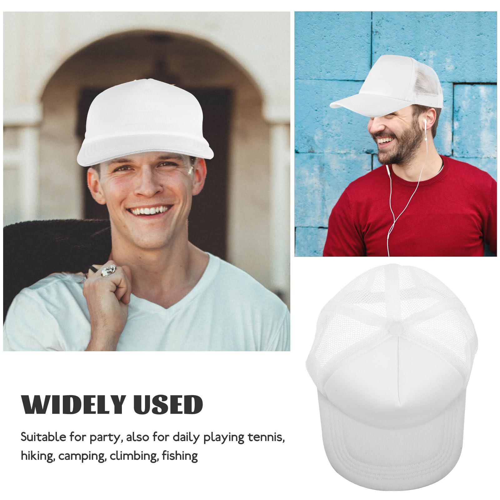 UKCOCO Gorra de Béisbol Roja Malla Transpirable de Poliéster para Actividades al Aire Libre y Senderismo Estilo Simple y Moderno