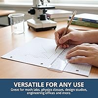 Vista 2 de Roaring Spring Papel de hojas sueltas, papel gráfico de relleno para cuaderno, 11 x 8.5 pulgadas, cuadrícula de 4 x 4, 80 hojas, perforador de 3