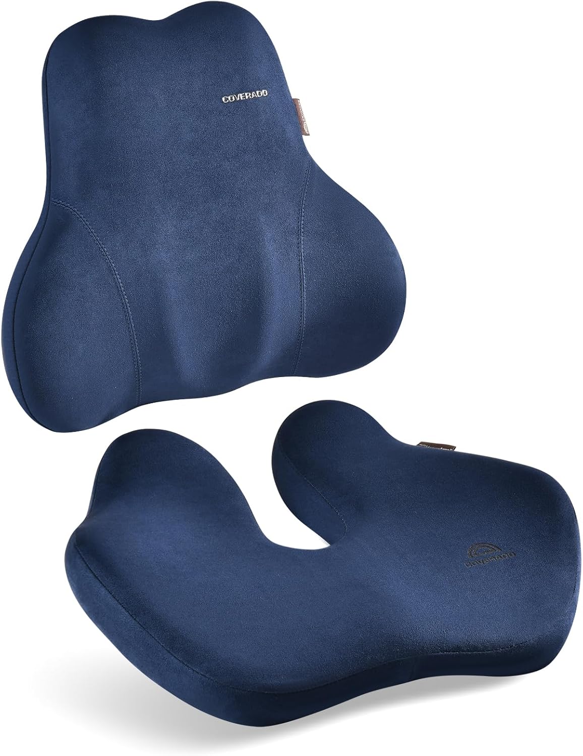 Coverado Memory Foam Car Seat Cushion and Lumbar Support Pillow for Car, Ergonomic Office Chair Cushion for Lower Back Pain Relief, Breathable & Non-Slip for Car, Home, and Office Use, Blue - Image 7