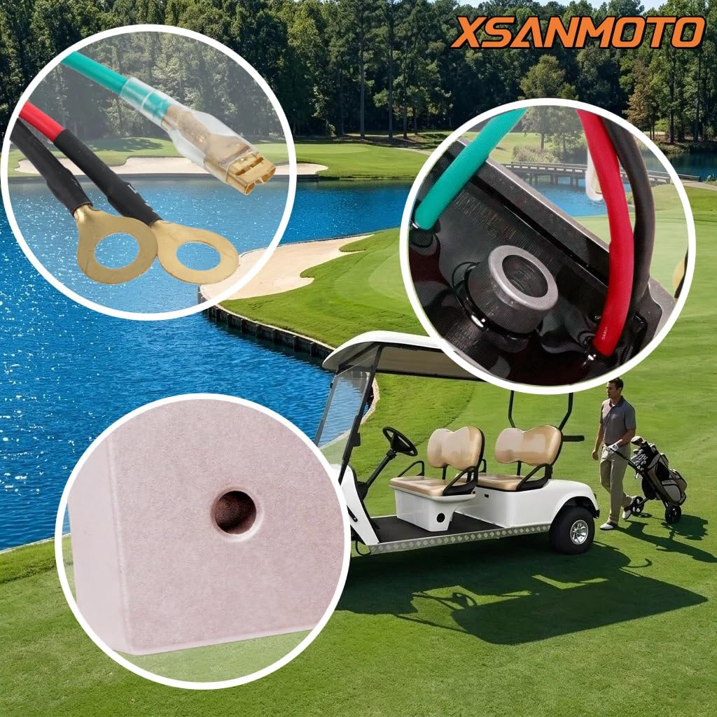 Voltage Regulator Rectifier Compatible with EZGO TXT RXV Gas Golf Cart 1994-Up, Replace OE 27739-G01 27739G01 435203 435-203, 12V Output 3-Wire Design Golf Cart Voltage Regulator