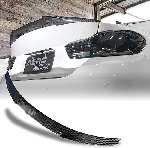 AeroBon Alerón de maletero de fibra de carbono real compatible con alerón BMW F82 M4 Coupé 2015-2020 (estilo MV)