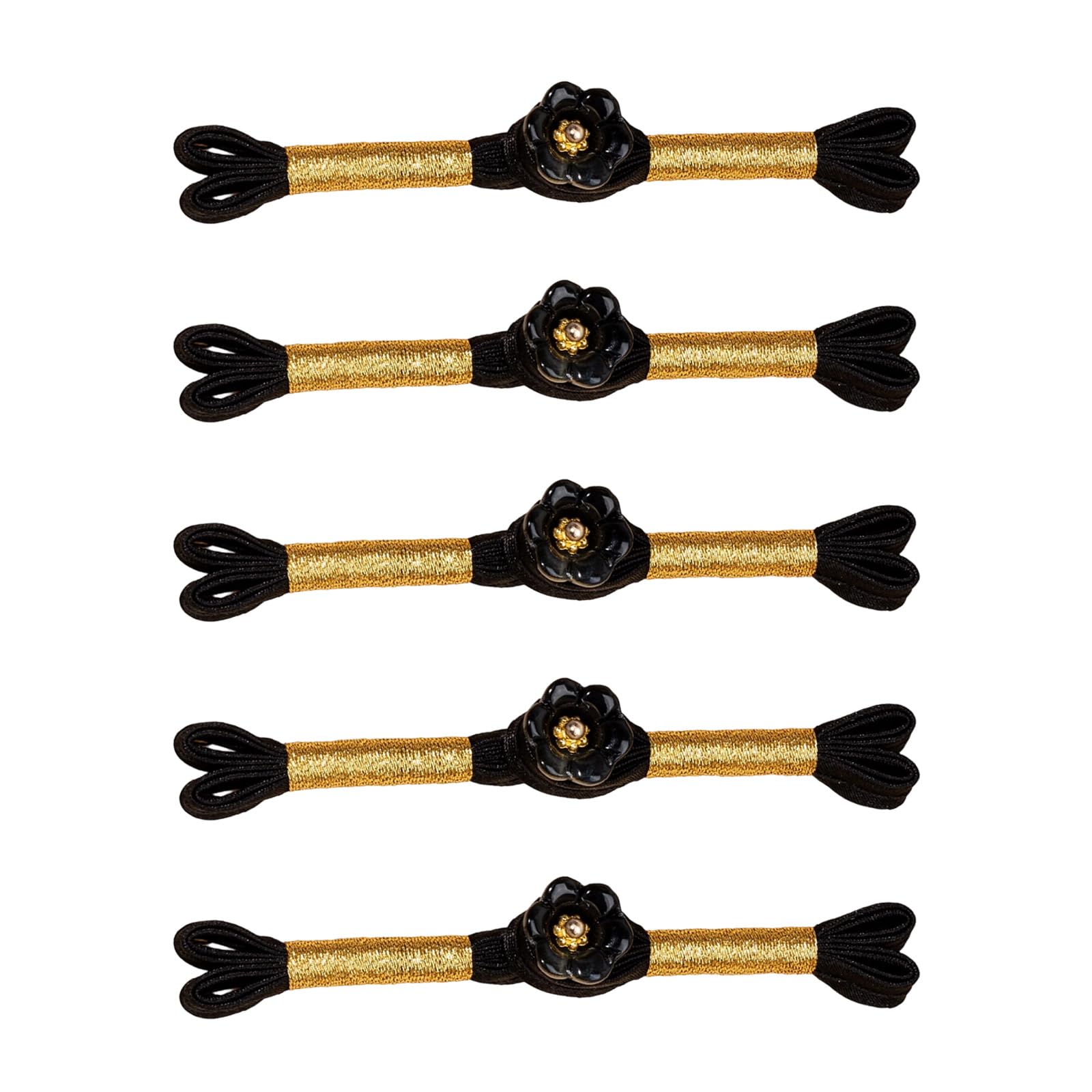 COOLHOOD 5Pcs Traditional Chinese Cheongsam Knot Button Floral Sewing Fasteners for Cloaks Dress Coat Decoration Decorative Flower Button