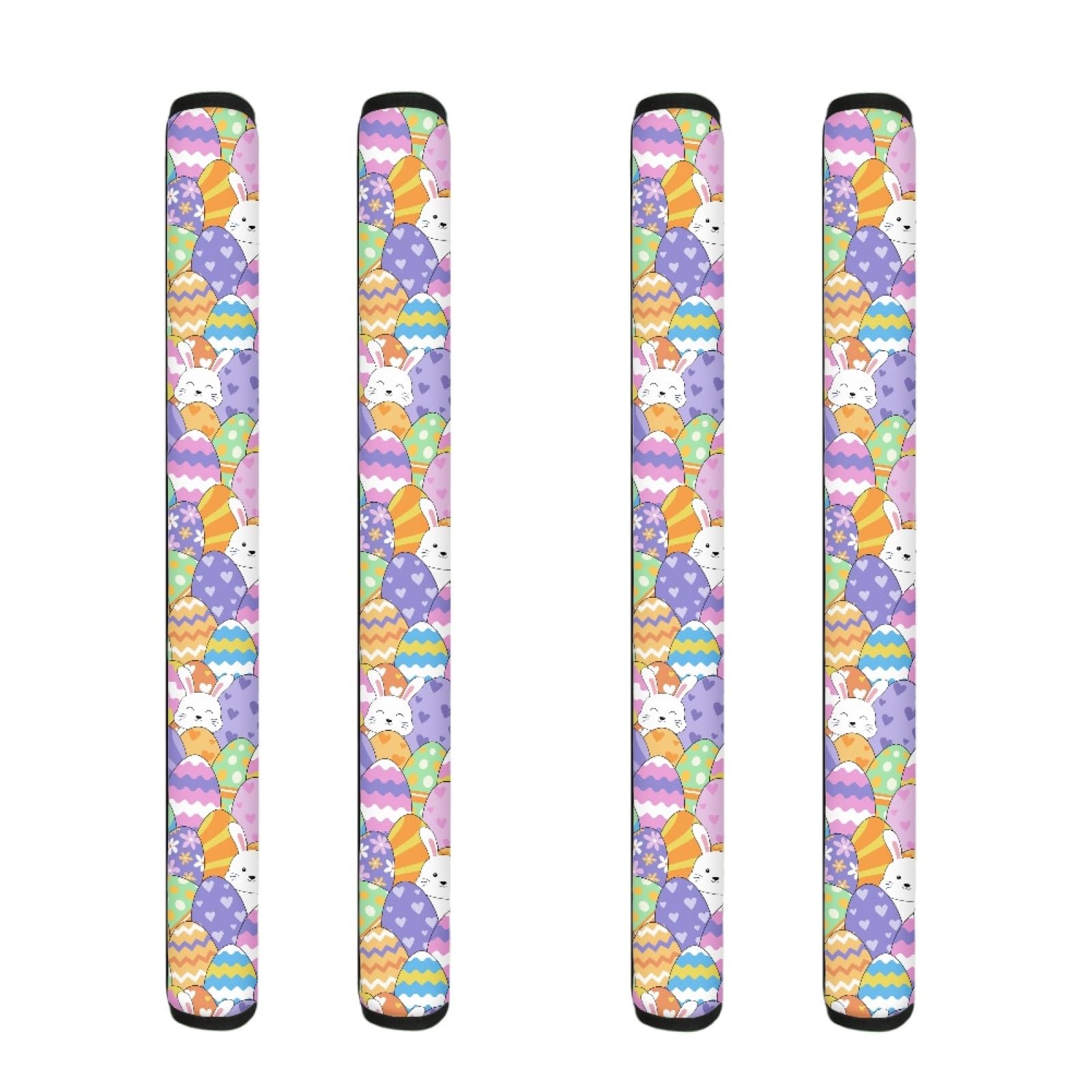 Easter Eggs Rabbit Fridge Door Handle Covers Set of 4, Keep Fingertips Dust Food Stains Protector Microwave Oven, Suitable for Home Kitchen Appliance Decoration Gift for Women