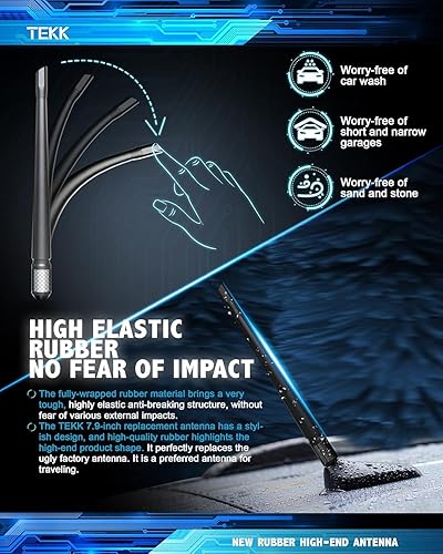 Miniatura 5 de TEKK Carbon Fiber Short Antenna Compatible with 07-2020 Sierra 2500