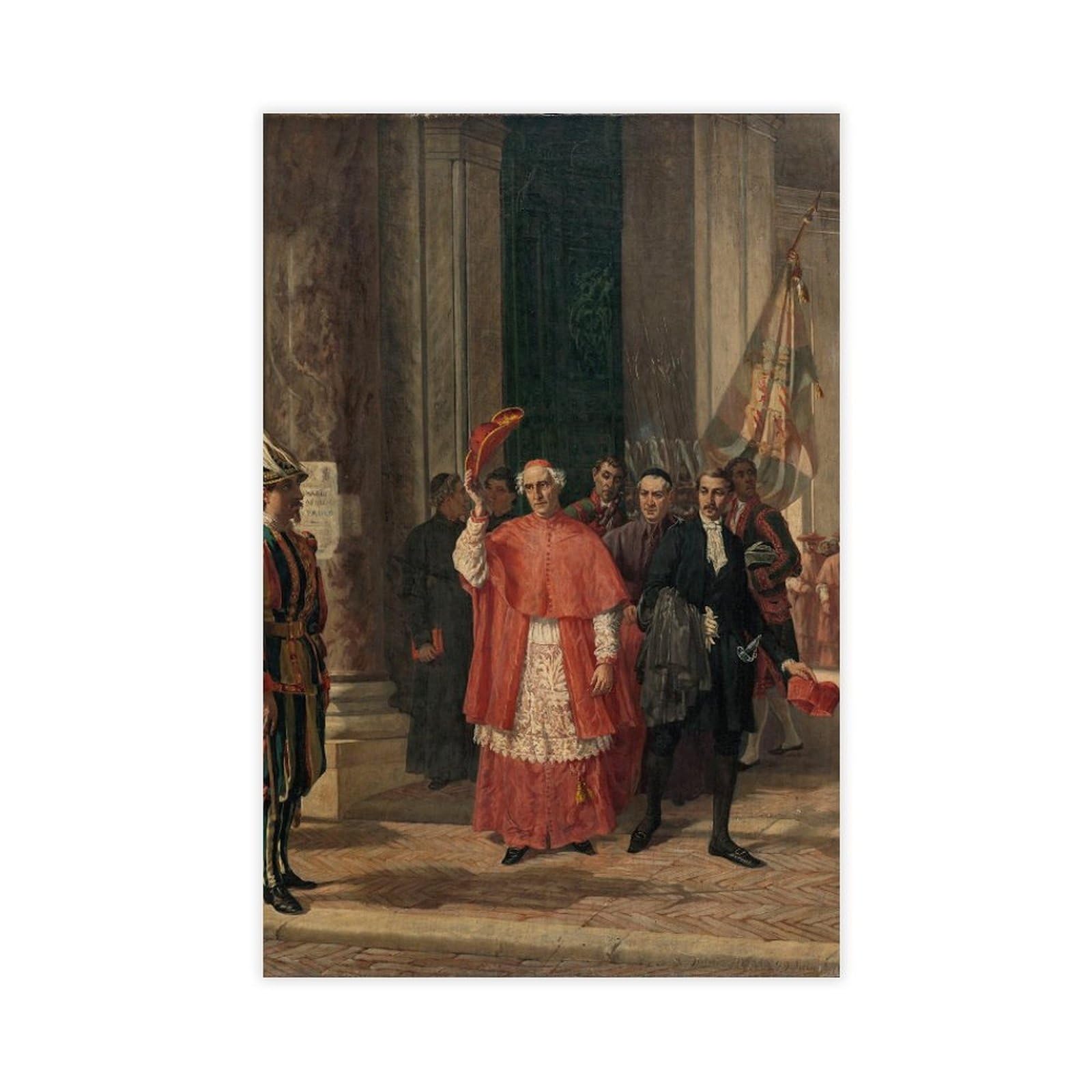 YRVSHC Catéchisme Dans Une Église Canvas Poster for Office Decor Gift