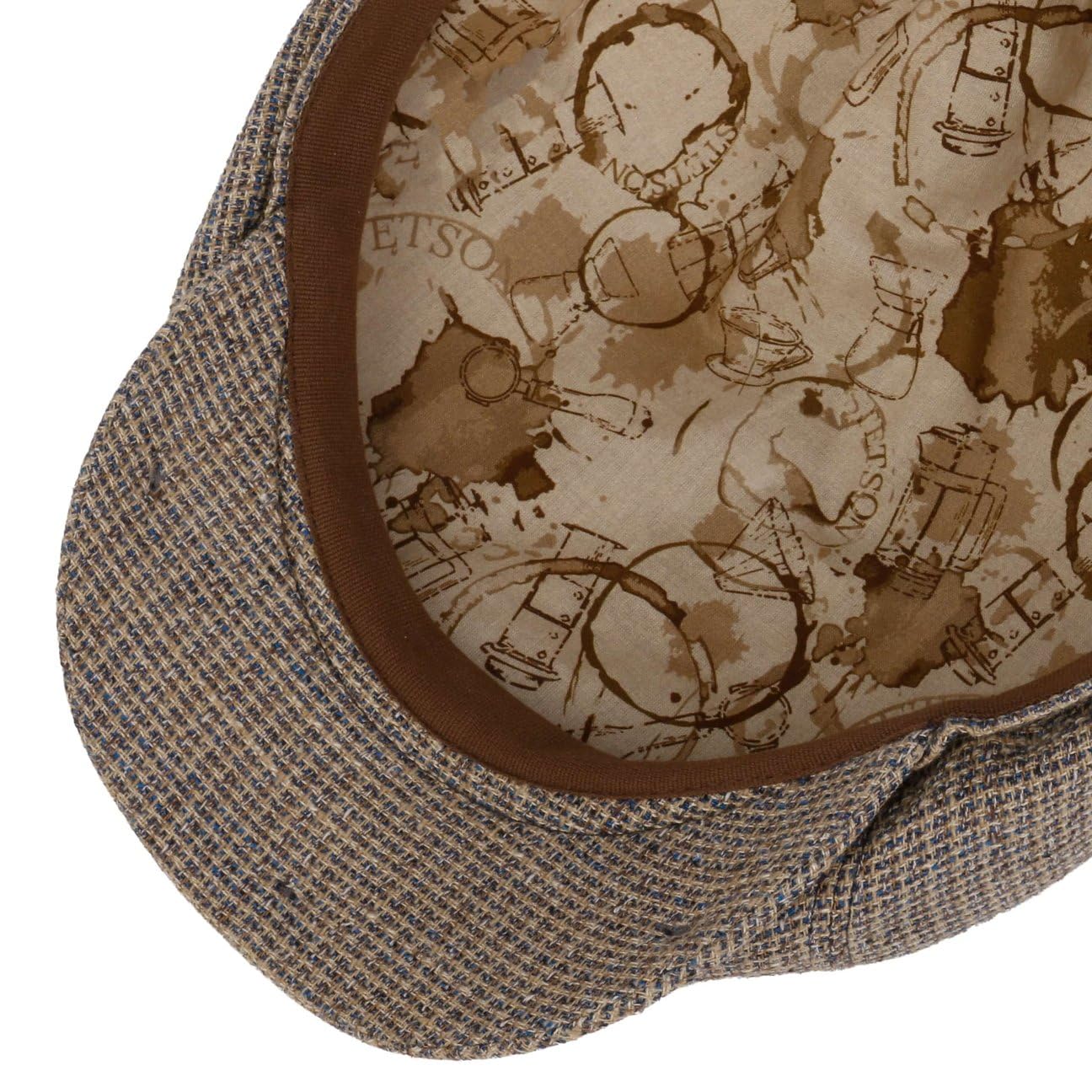 Stetson Hatteras czapka z daszkiem w kształcie Hatteras, przędza barwiona kawą, męska, wiosna lato