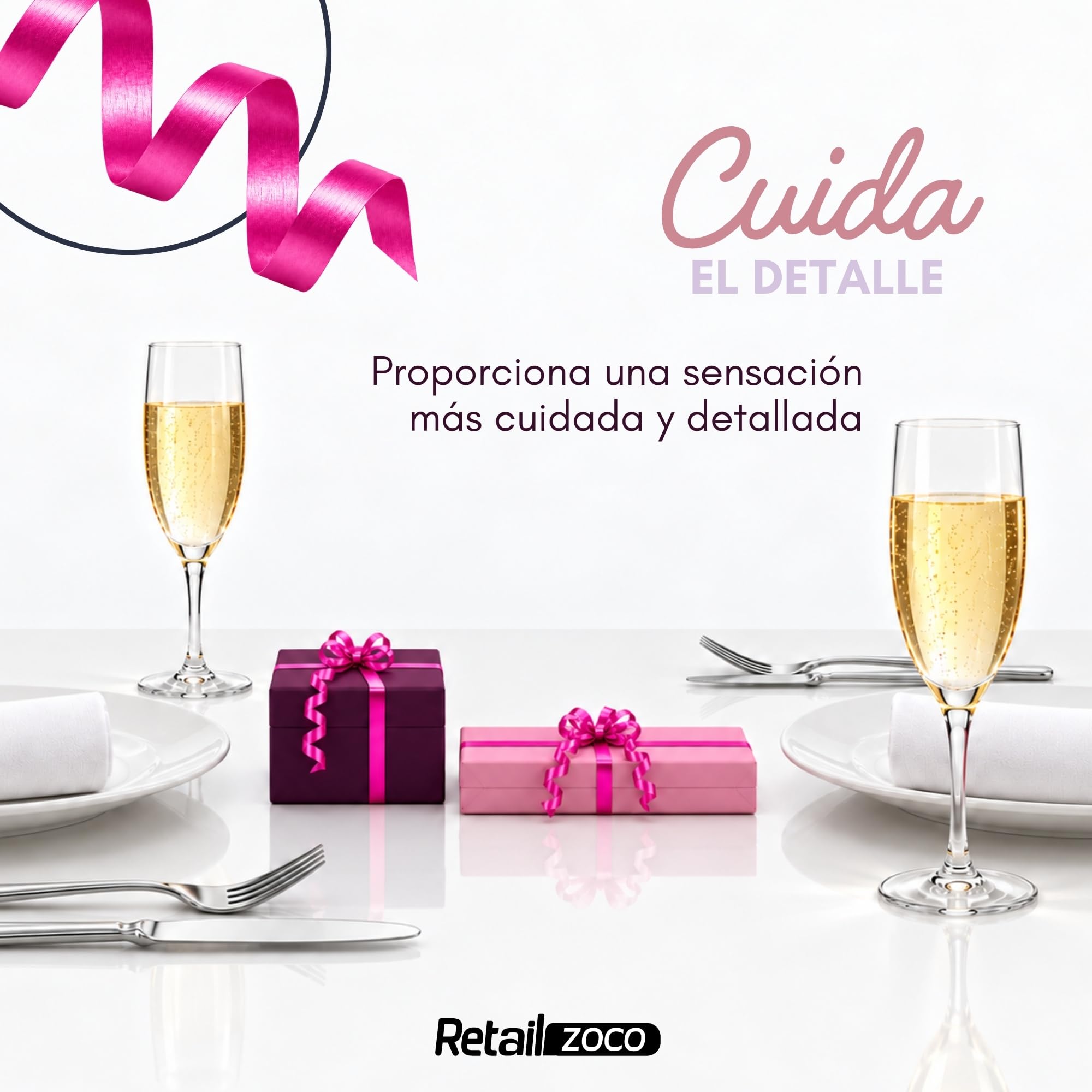 Cinta de regalo, cinta embalar para rizar, 5 mm ancho, 500 metros, Rosa - imagen 5