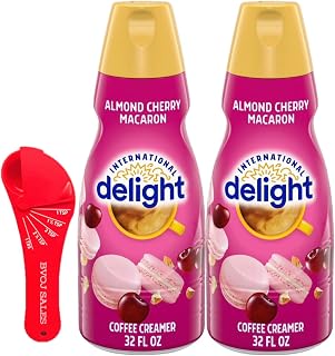 International-Delight Almond Cherry Macaroon Coffee Creamer, Liquid, 32 Fl Oz, Pack of 2