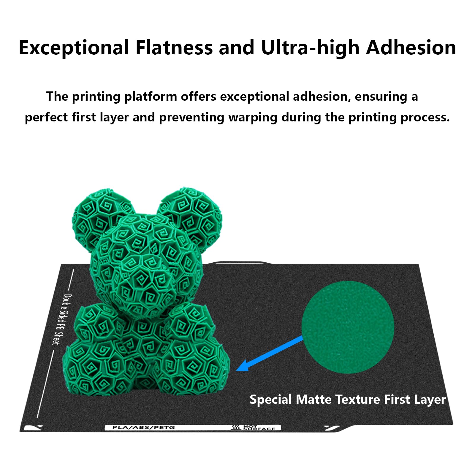 Upgraded Centauri Double Sided PEI Build Plate, drukarka 3D Black Textured PEI Platforma do Centauri/Centauri Carbon 260 x 271 mm
