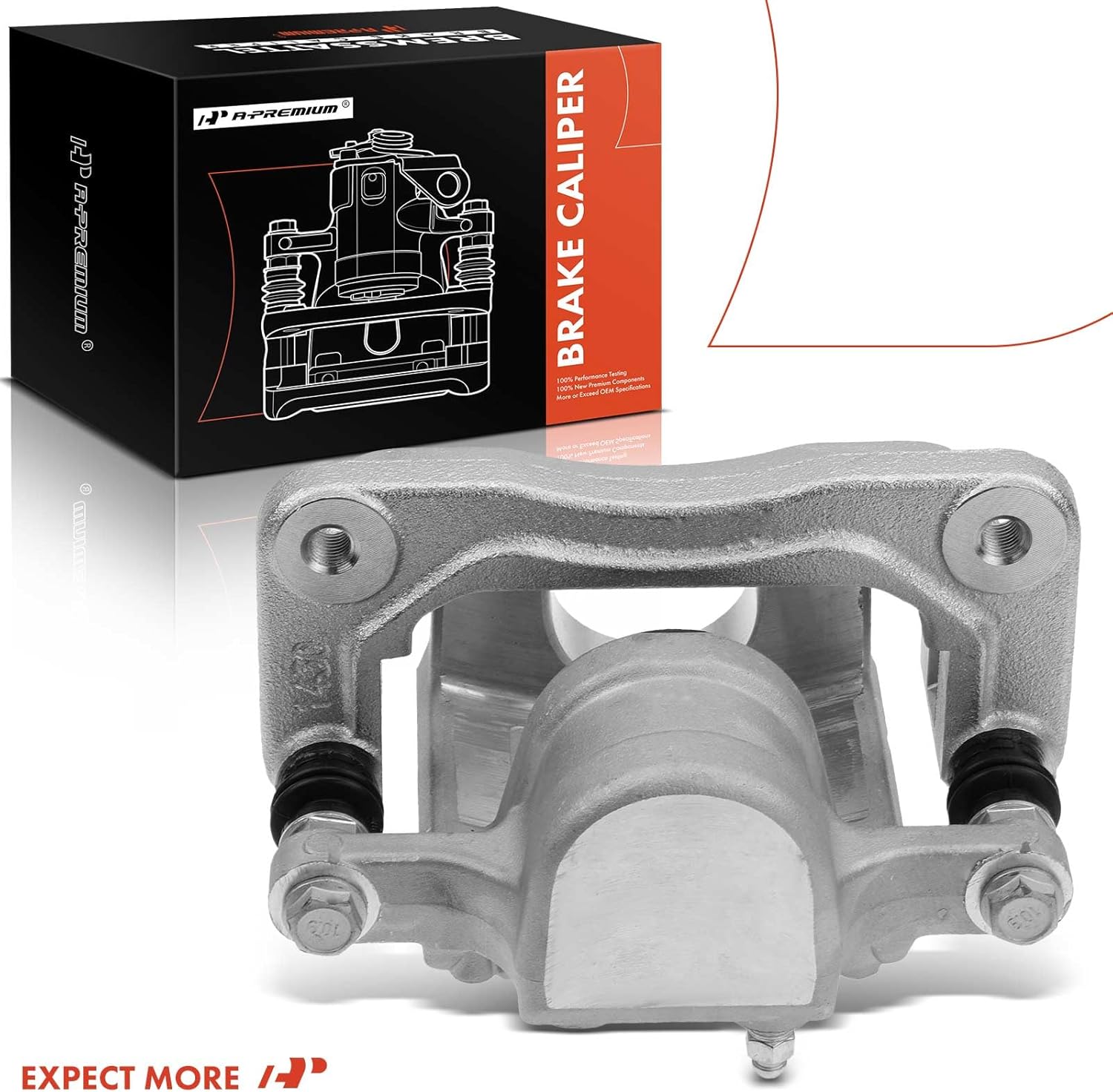 A-Premium Disc Brake Caliper Assembly with Bracket Compatible with Select Hyundai Models - Santa Fe 2007 2008 2009 - Rear Right Passenger Side