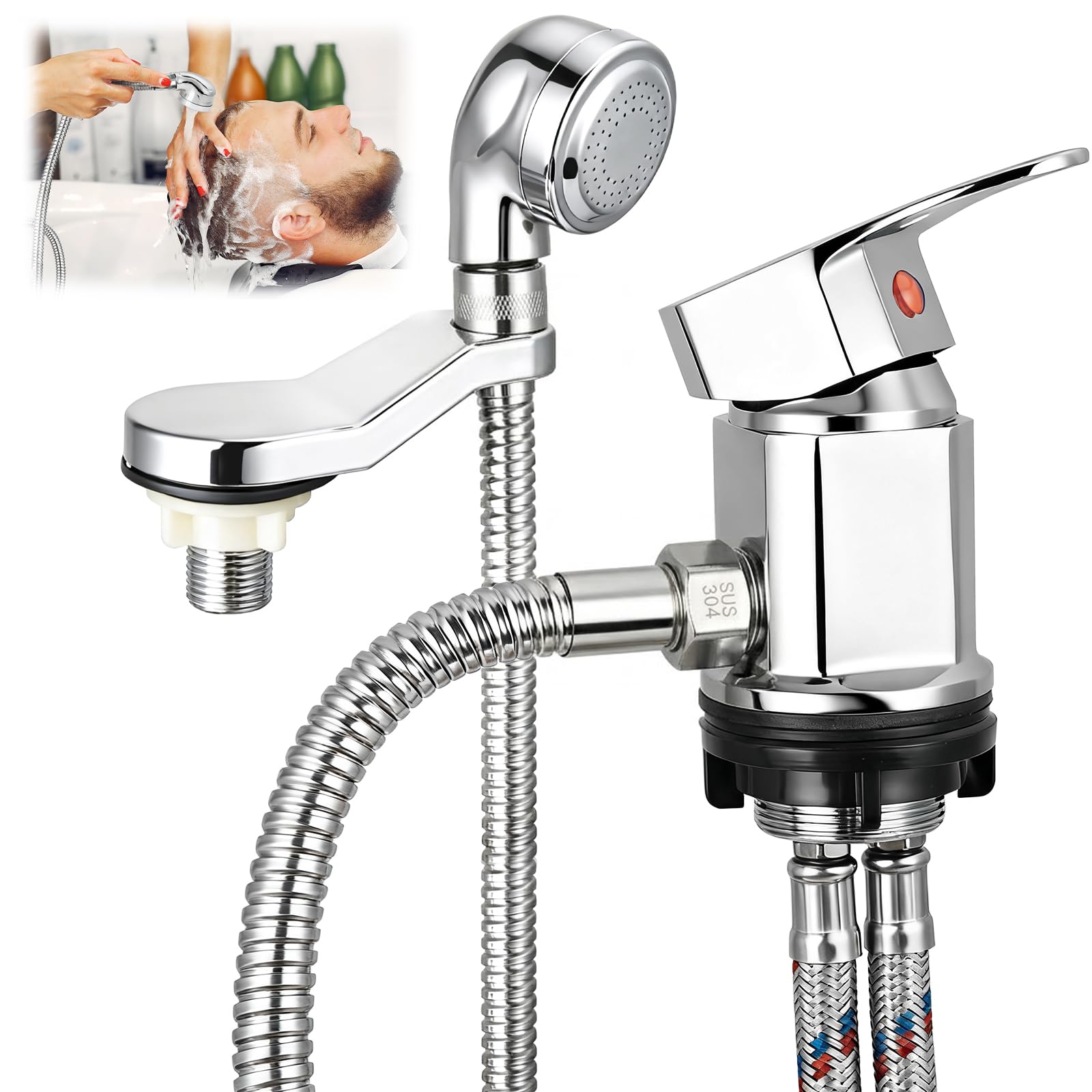 Robinet mitigeur chaud et froid pour camping-car et aménagement de van avec sortie douche