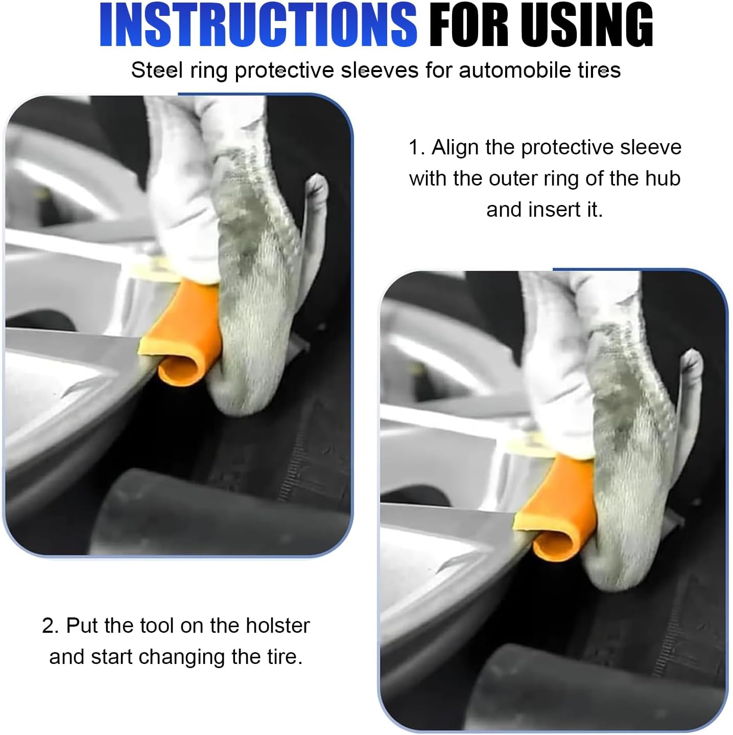 5PCS Scratch Proof Car Tire Rim Protector Universal Wheel Changer Guard for Motorcycle SUV Durable Tyre Rim Savers(Blue)