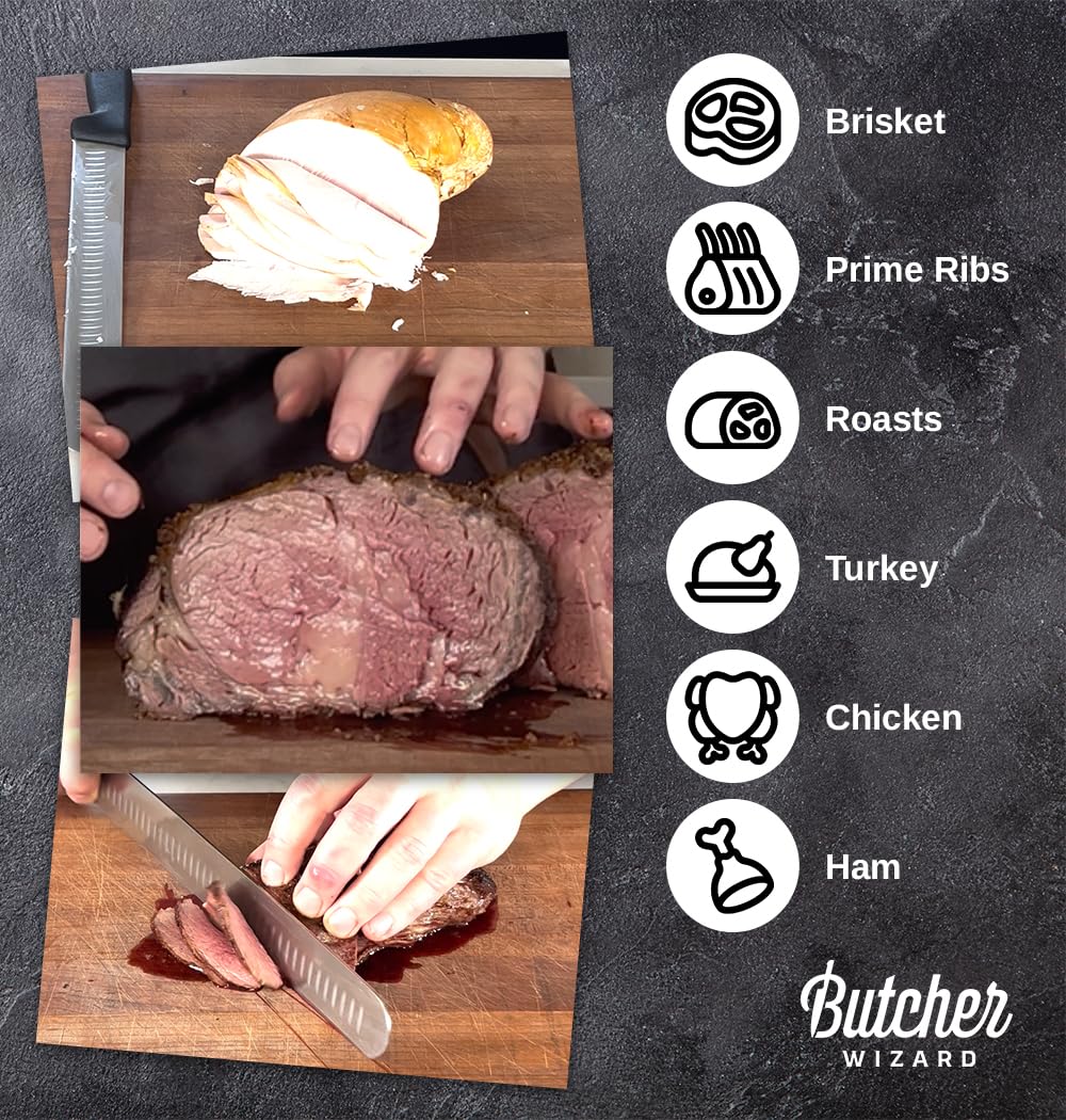 Slicing Knife 12" – Brisket and Carving Knife with Granton Edge for BBQ, Turkey, Ham, Prime Rib, and Precise Meat Cutting — Amazon image 3