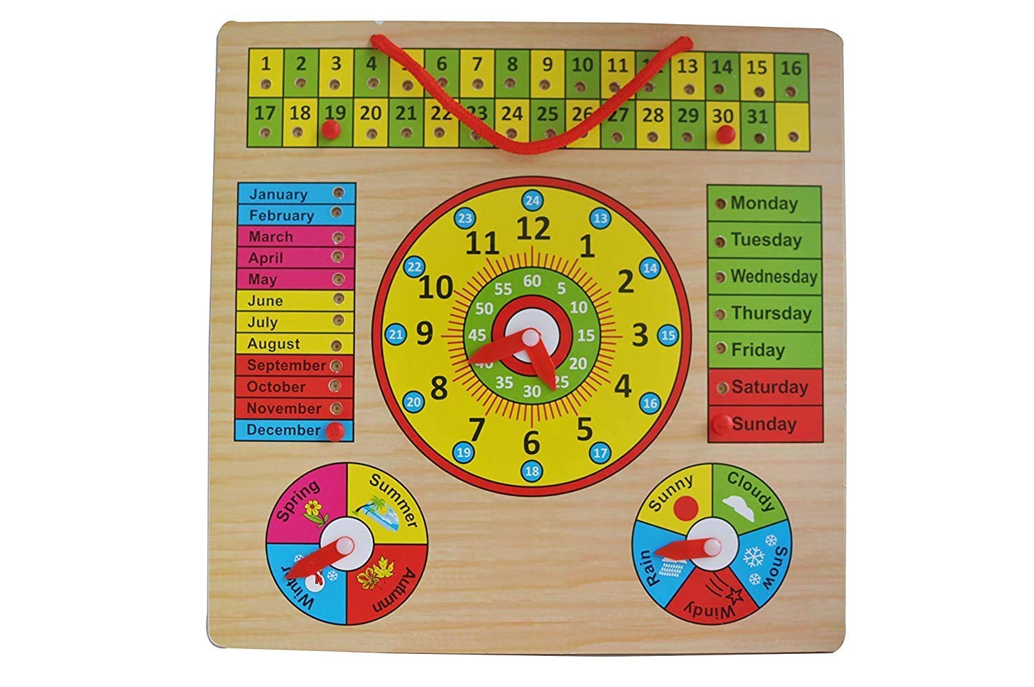 Vcare Wooden Learning Educational Learning Calendar Board Abacus Toys Weather and Seasons Charts, Time, Days of The Week, Months and Year Kids 2+ Years (B08HL1VM9G) Amazon Price History, Amazon Price Tracker