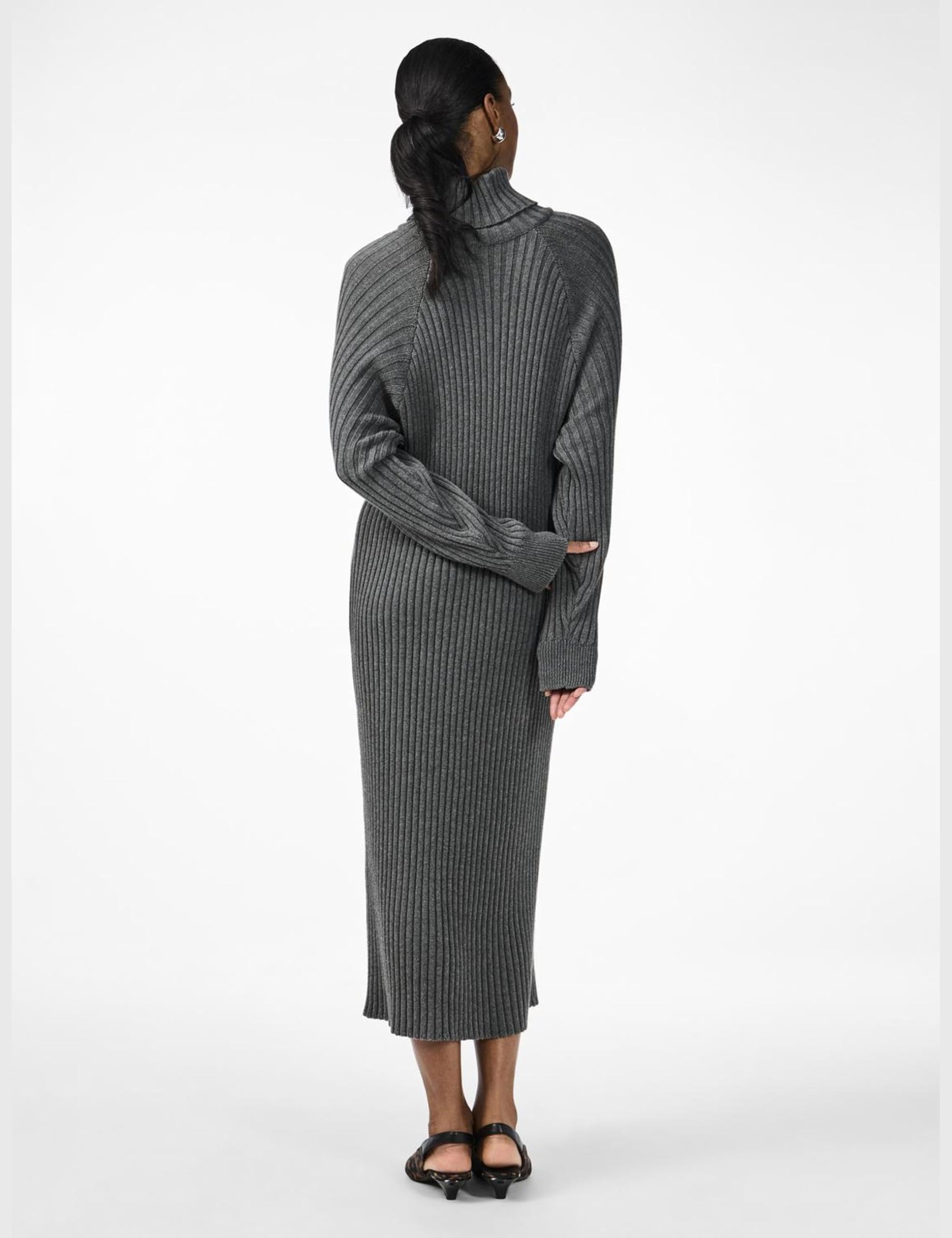 YAS Women's Mavi Knit Midi Rollneck Dress S. Noos