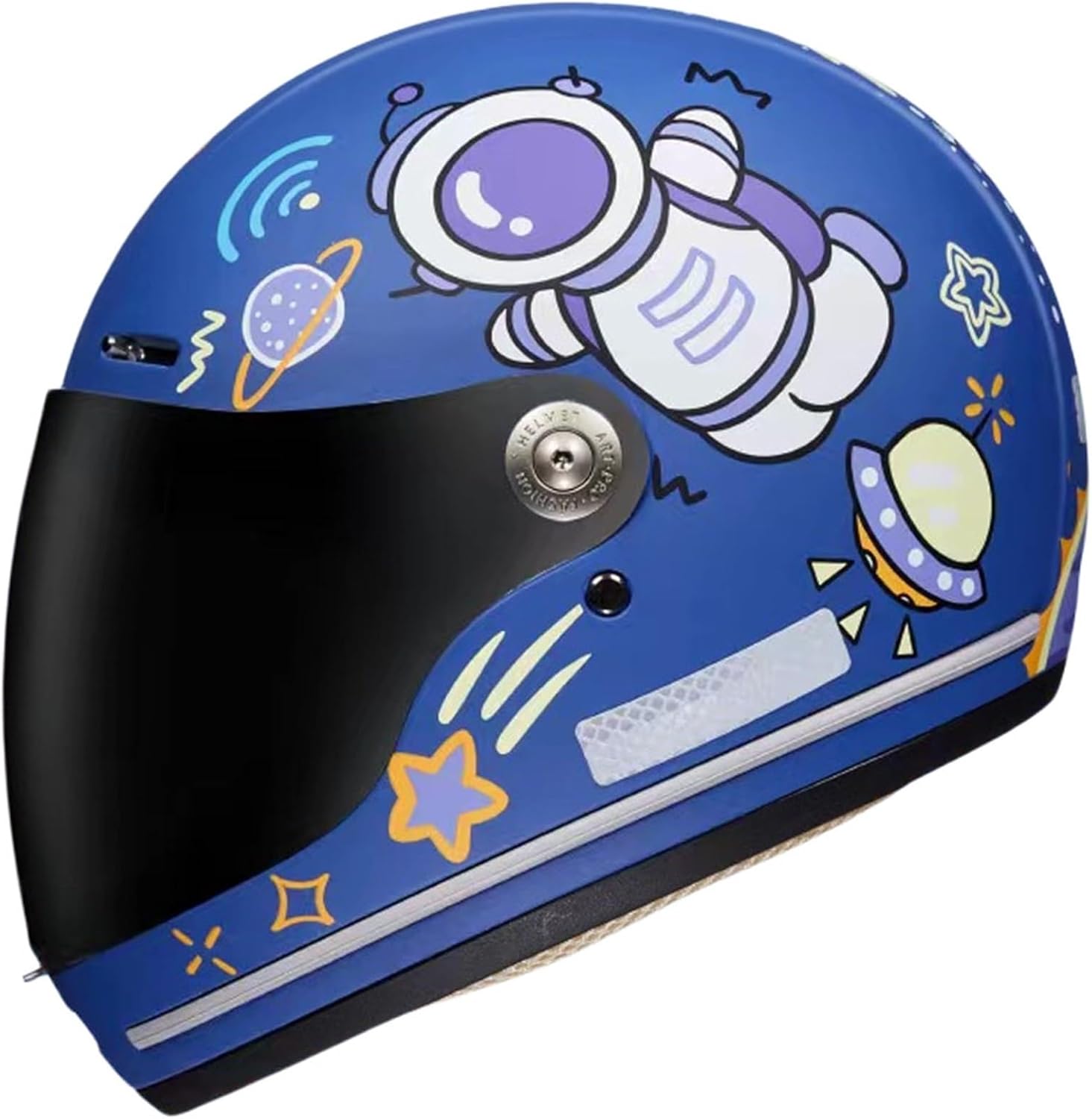 Kids Full Face Motorcycle Helme, Boys Girls Racing Moped Street ATV Motocross Helmet, Dirt-Bike Electric Scooter Go-Kart Cap for Youth, DOT Approved(Blue)