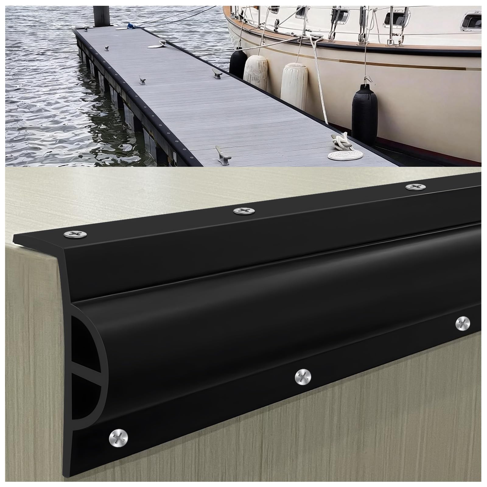 Photo 1 of MIYOLO Dock Edging Side Gard, 10 Pack, Black
