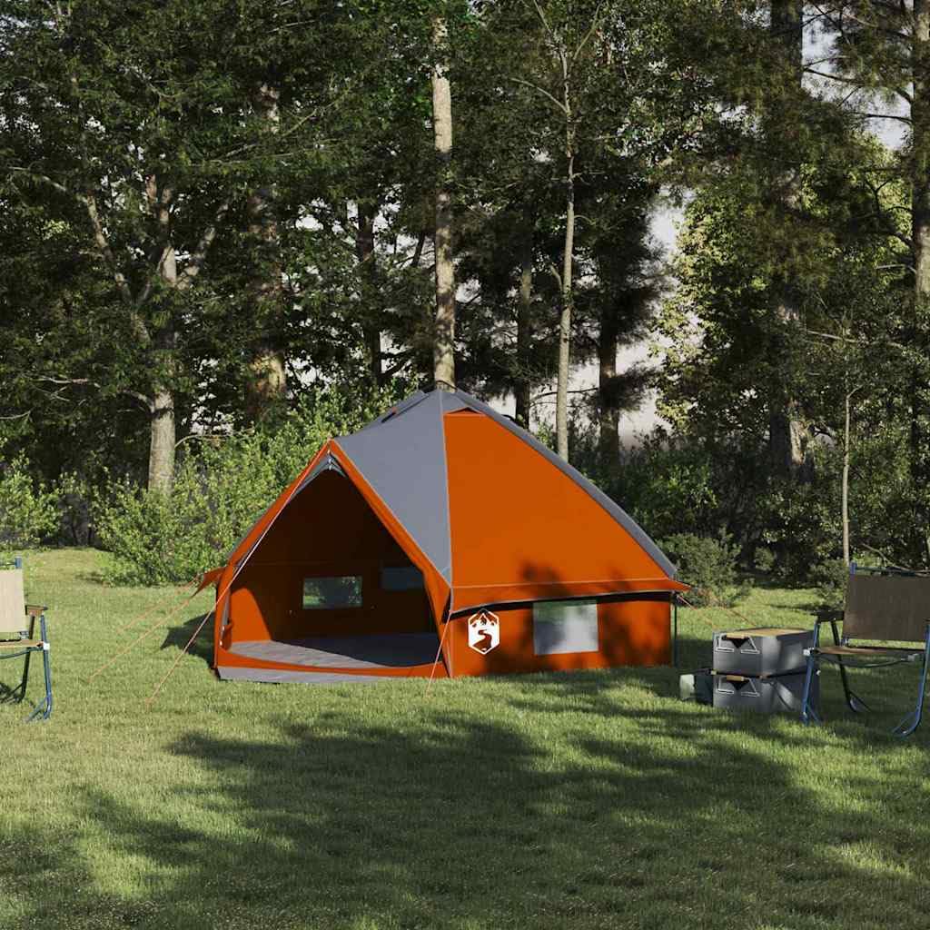 Nowoczesny namiot Teepee dla 10 osób w kolorze zielonym i białym, 490 x 410 x 210 cm, z poliestru 185T o strukturze tafty, łącznie z drążkami, linami napinającymi, śledziami i torbą do noszenia