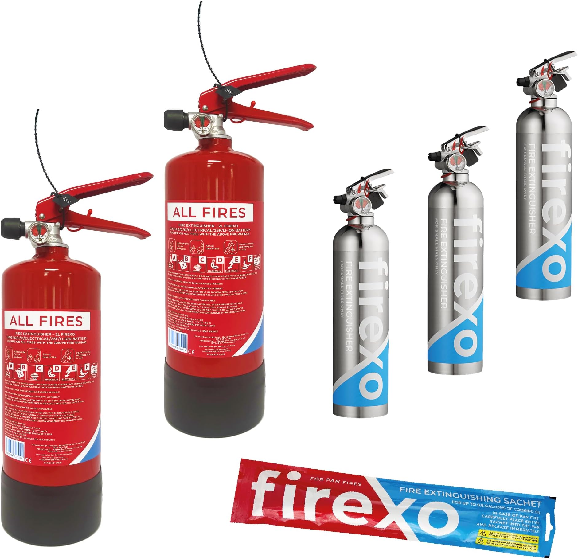 Firexo Office Fire Safety Pack - Multipurpose Fire Extinguisher Pack for ALL FIRES