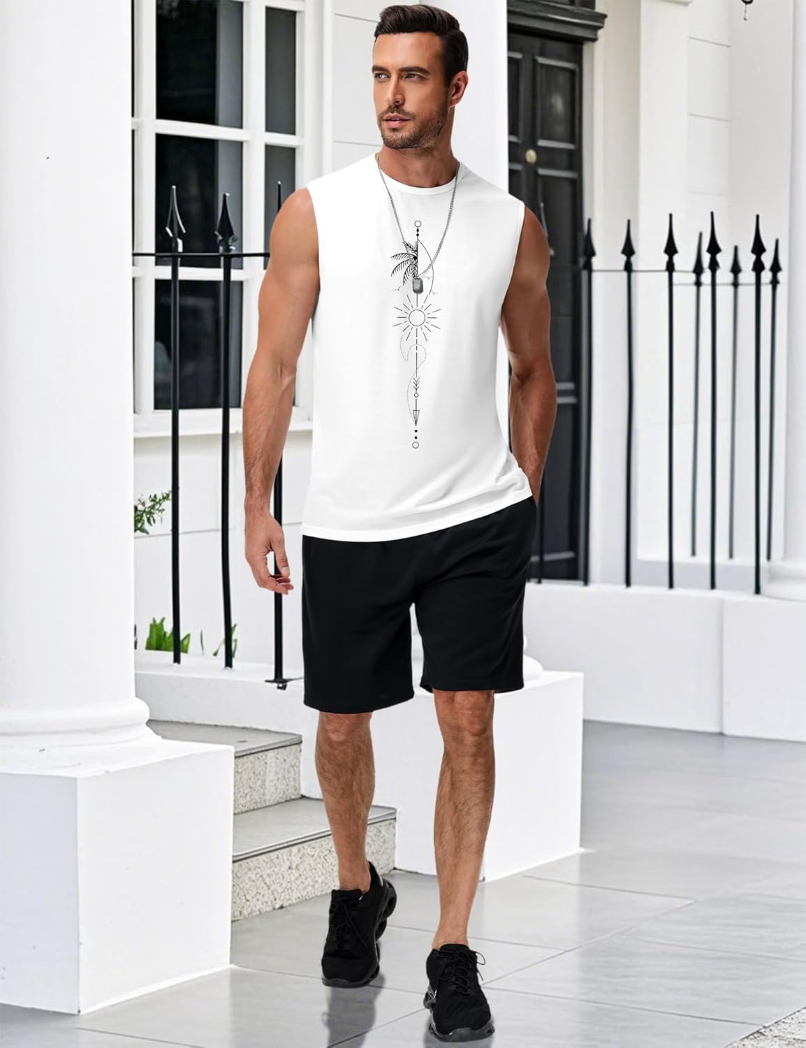 4th of July Shirts for Men Muscle Tank Tops Sleeveless Graphic American Flag Beach Hawaiian T-Shirts M-3XL - Image 6