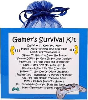 Gamer's Survival Kit - Fun Novelty Gift & Greetings Card Alternative / Birthday Present / Thank You / Gamer Gift / Unique Present