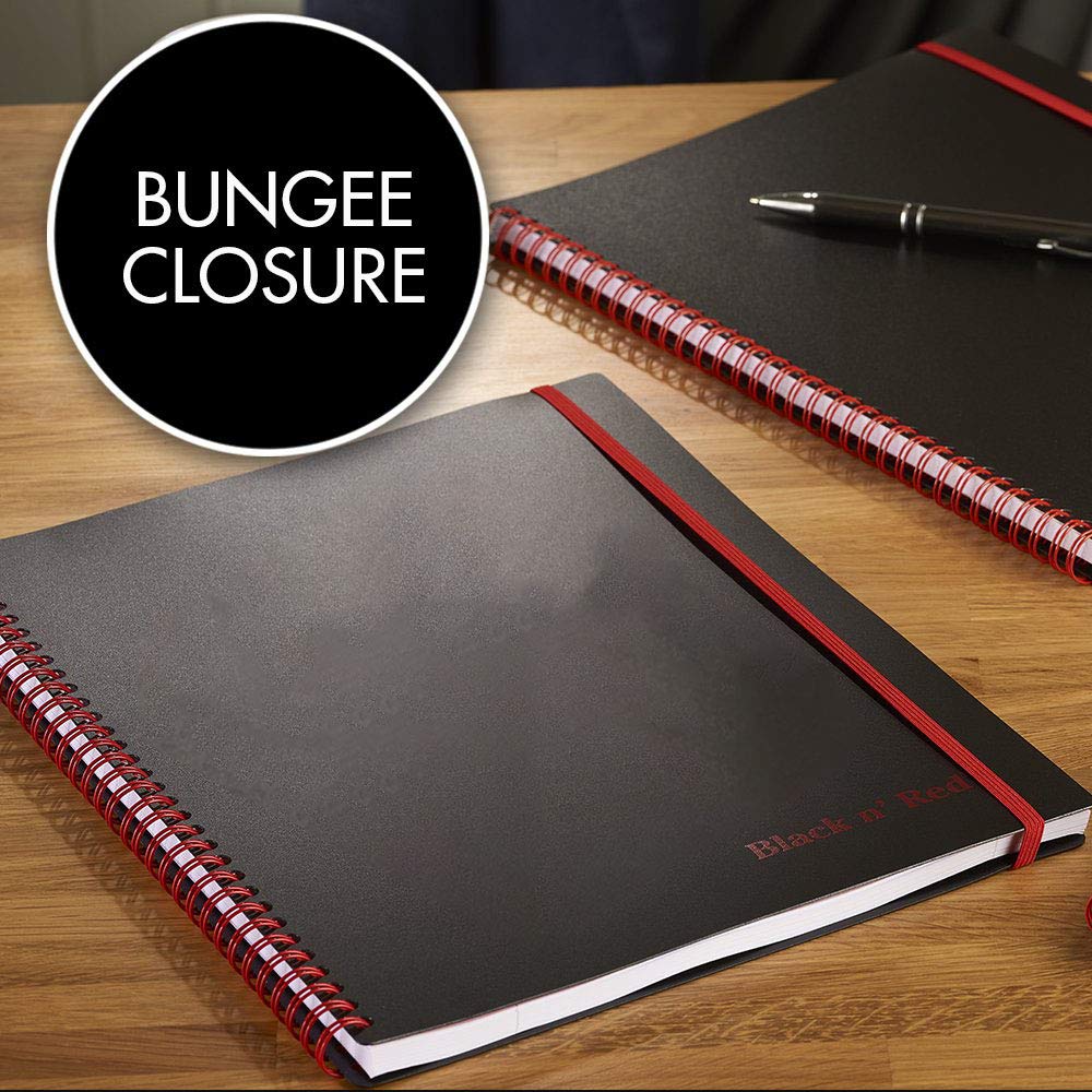 Red And Black Top Bound Spiral Notebook