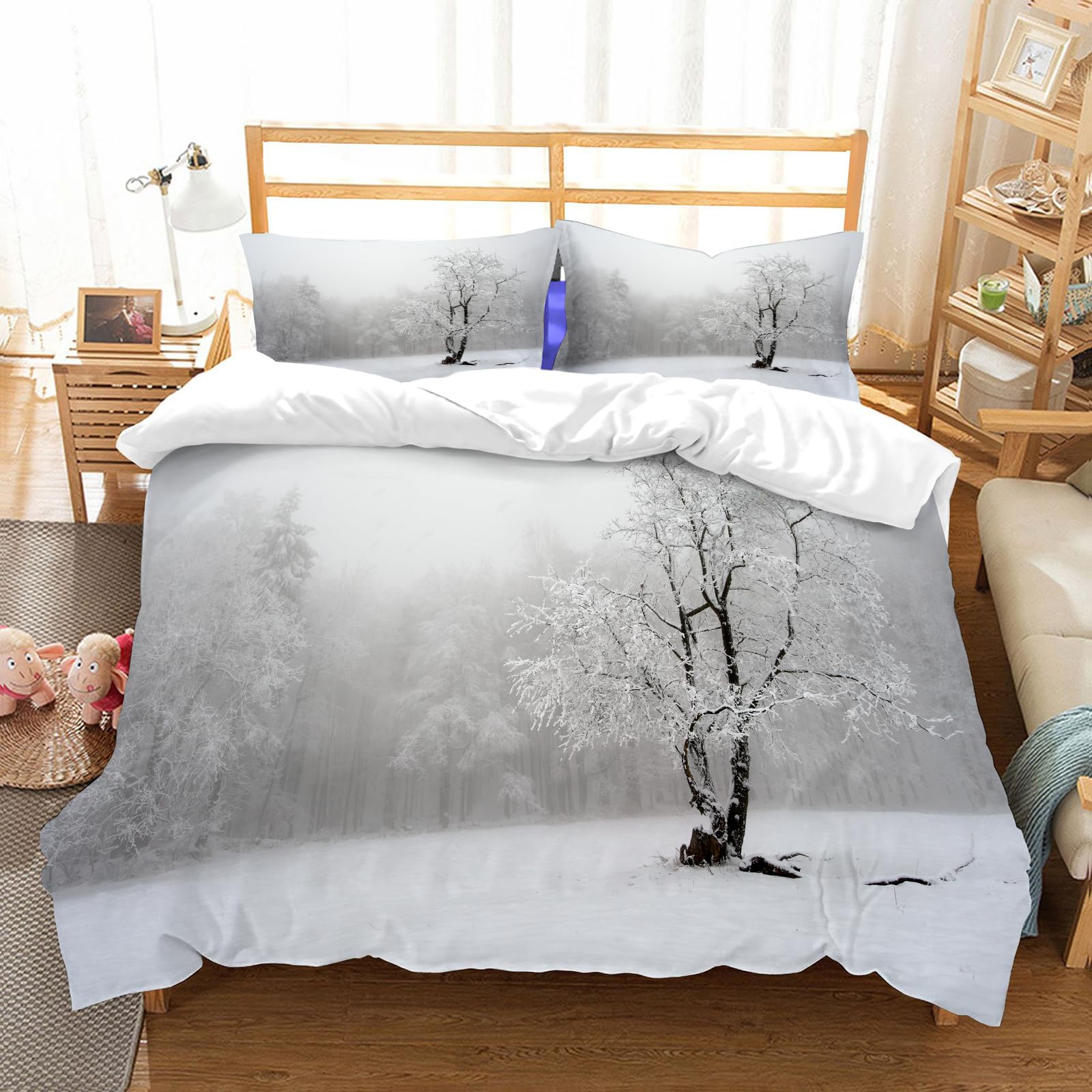 Ensemble de literie paysage d'hiver pour transformer votre chambre en cocon