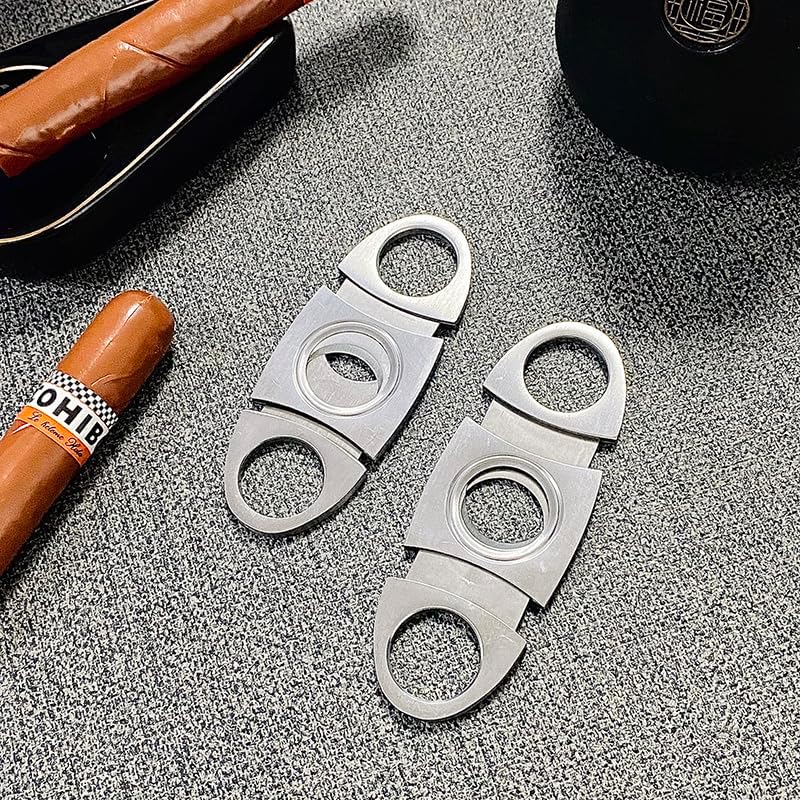Cigar Cutter Stainless Steel Metal Classic Guillotine Scissors Puncher Slicer Portable Accessories Tool