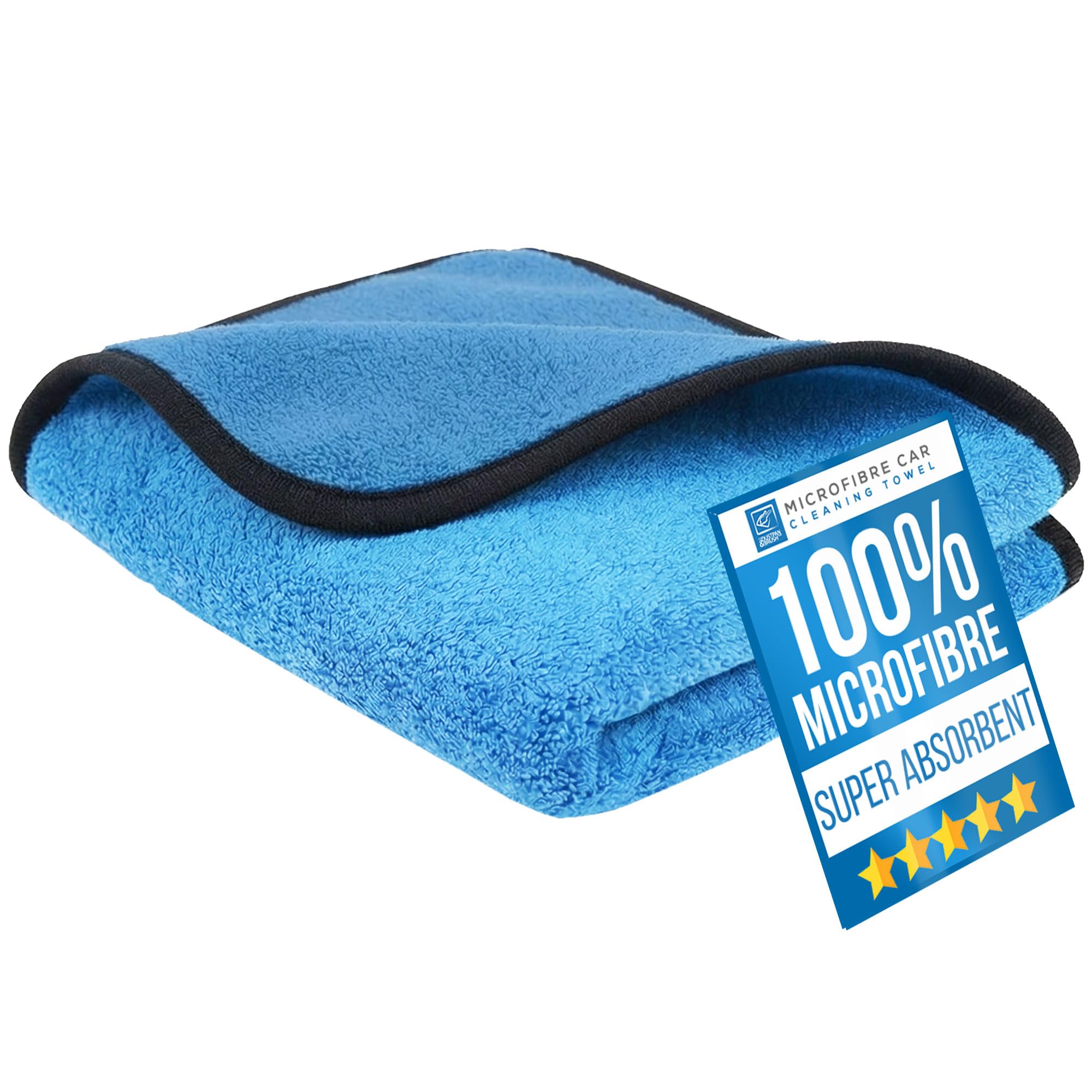 Microfibre Car Drying Towel Thick, Super Absorbent, Lint Free 40cm x 40cm Microfiber Cloth Car - Perfect Addition to your Auto Washing, Drying, Detailing and Polishing (Pack of 1)