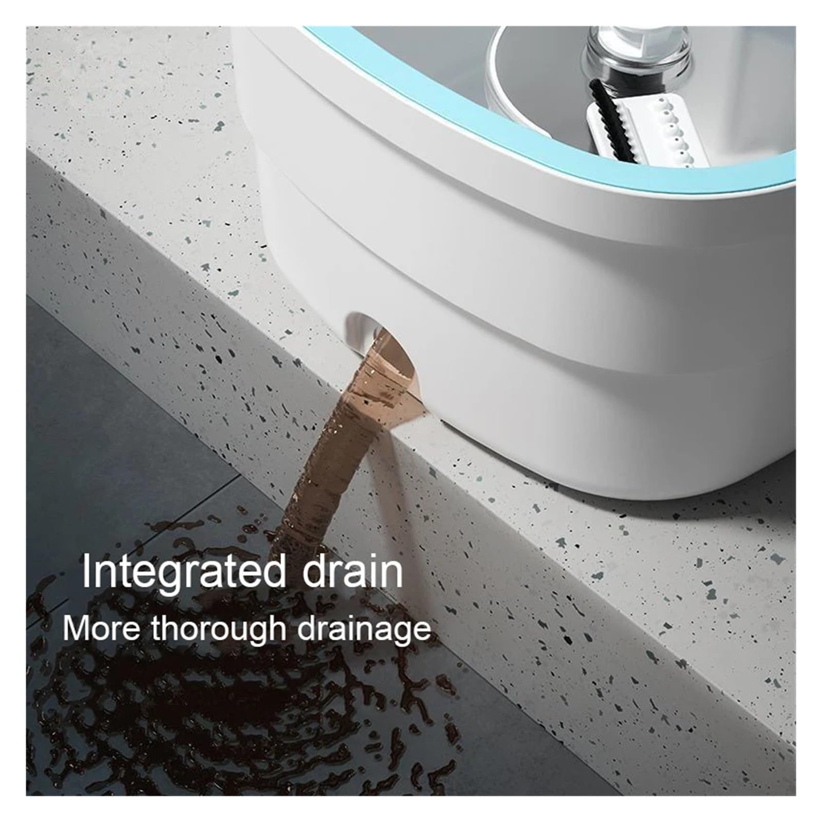 Fregonas Herramientas de limpieza de pisos Fregona fácil de drenar Fregona de presión Limpieza del hogar Giro de 360° Fregona de piso for el hogar Escobas de limpieza Utensilios for el hogar(Bucket-mo