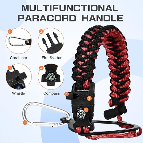 Miniatura 4 de Botella de agua aislada de 40 onzas con tapa 2 en 1 con popote y boquilla, acero inoxidable de triple pared al vacío, frío 48 horas, jarra de metal