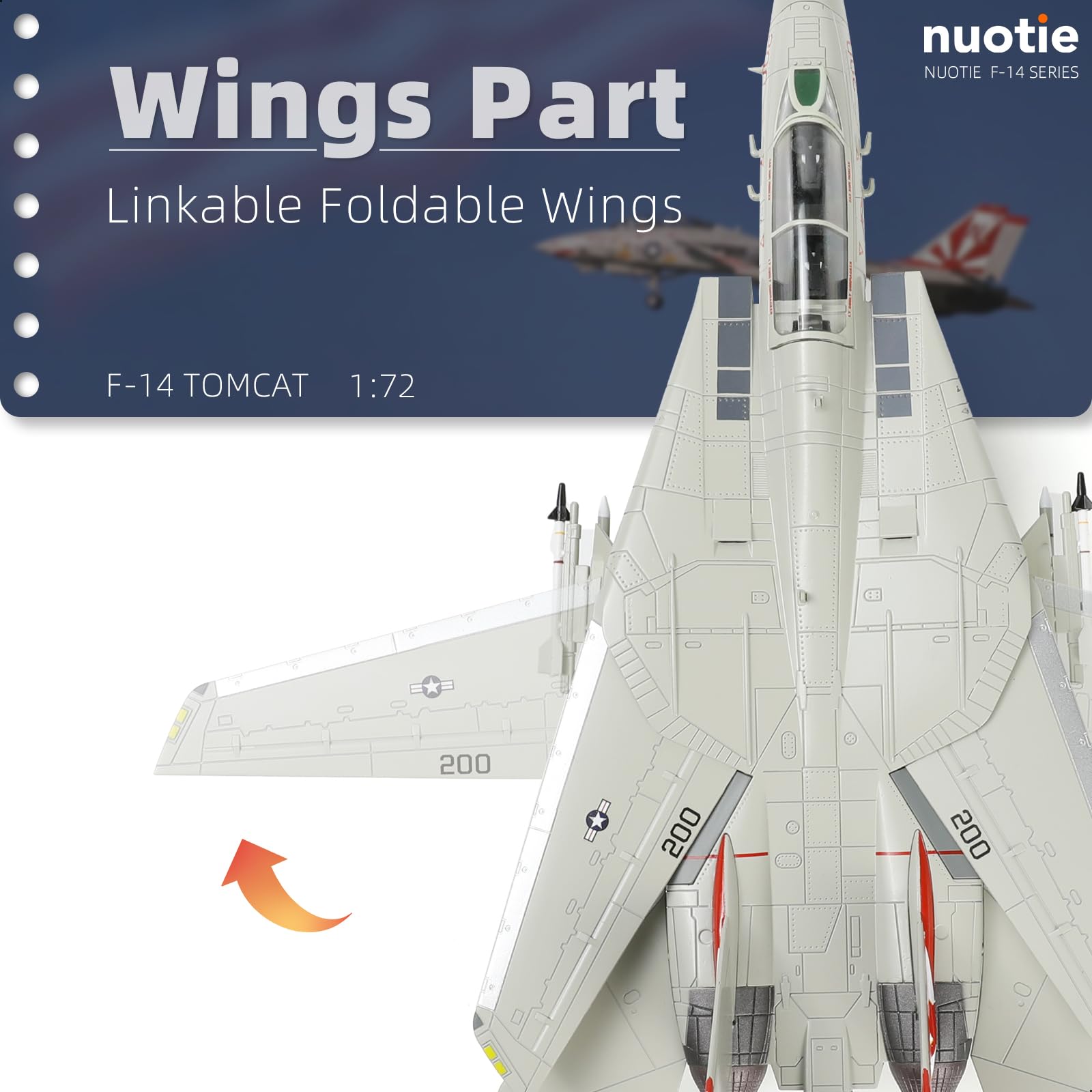 ファインモールド製　F-14Ａ トムキャット VF-111　1/72 完成品 ファインモールド製 F-14A トムキャット VF-111 1/72 完成品