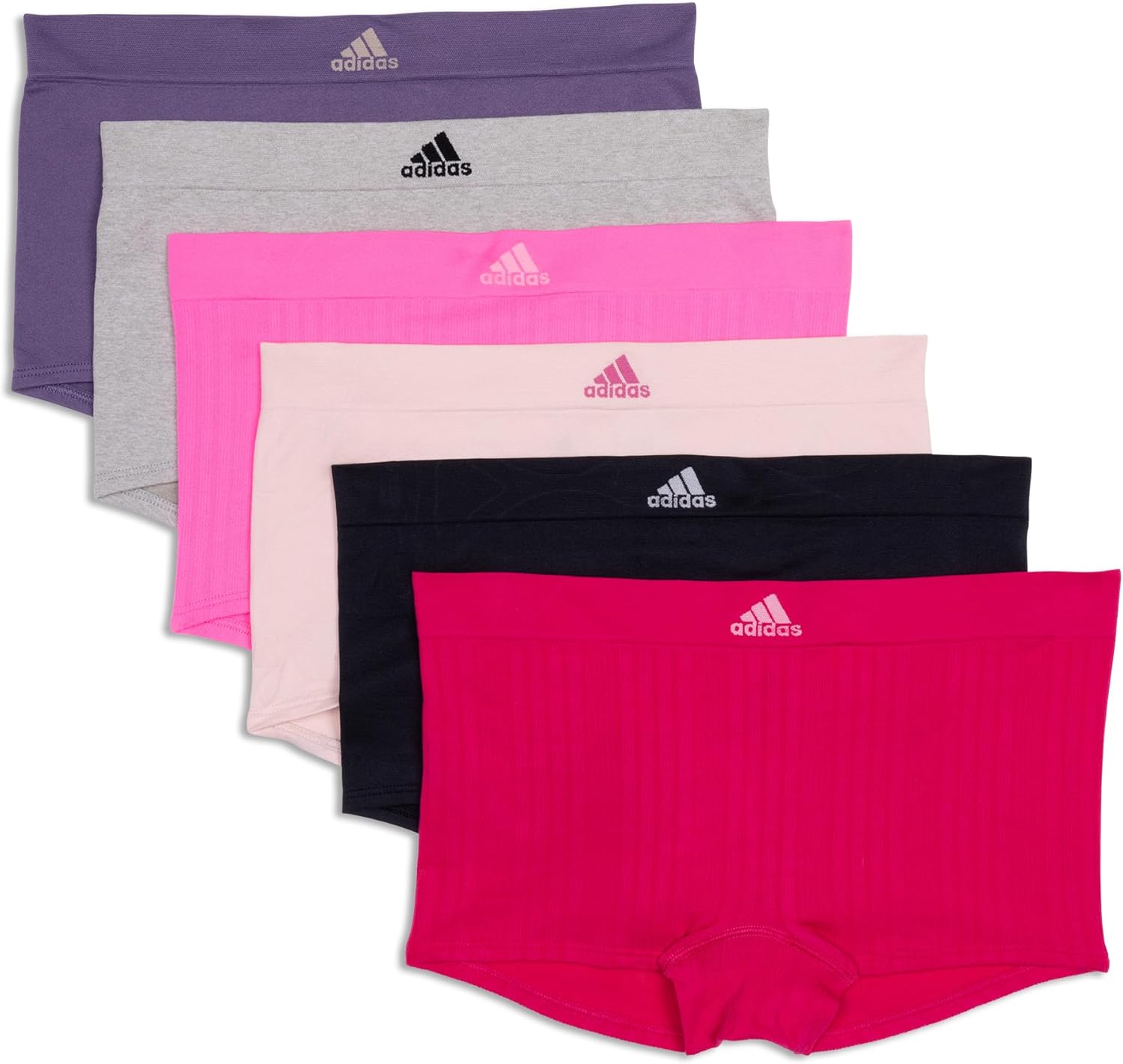 adidas womens Seamless Boyshort Underwear Multipack