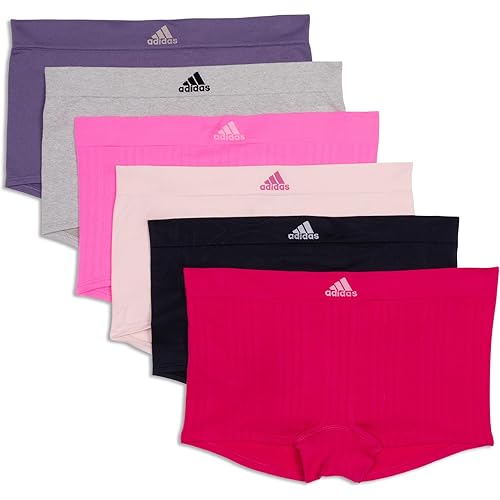 adidas womens Seamless Boyshort Underwear Multipack
