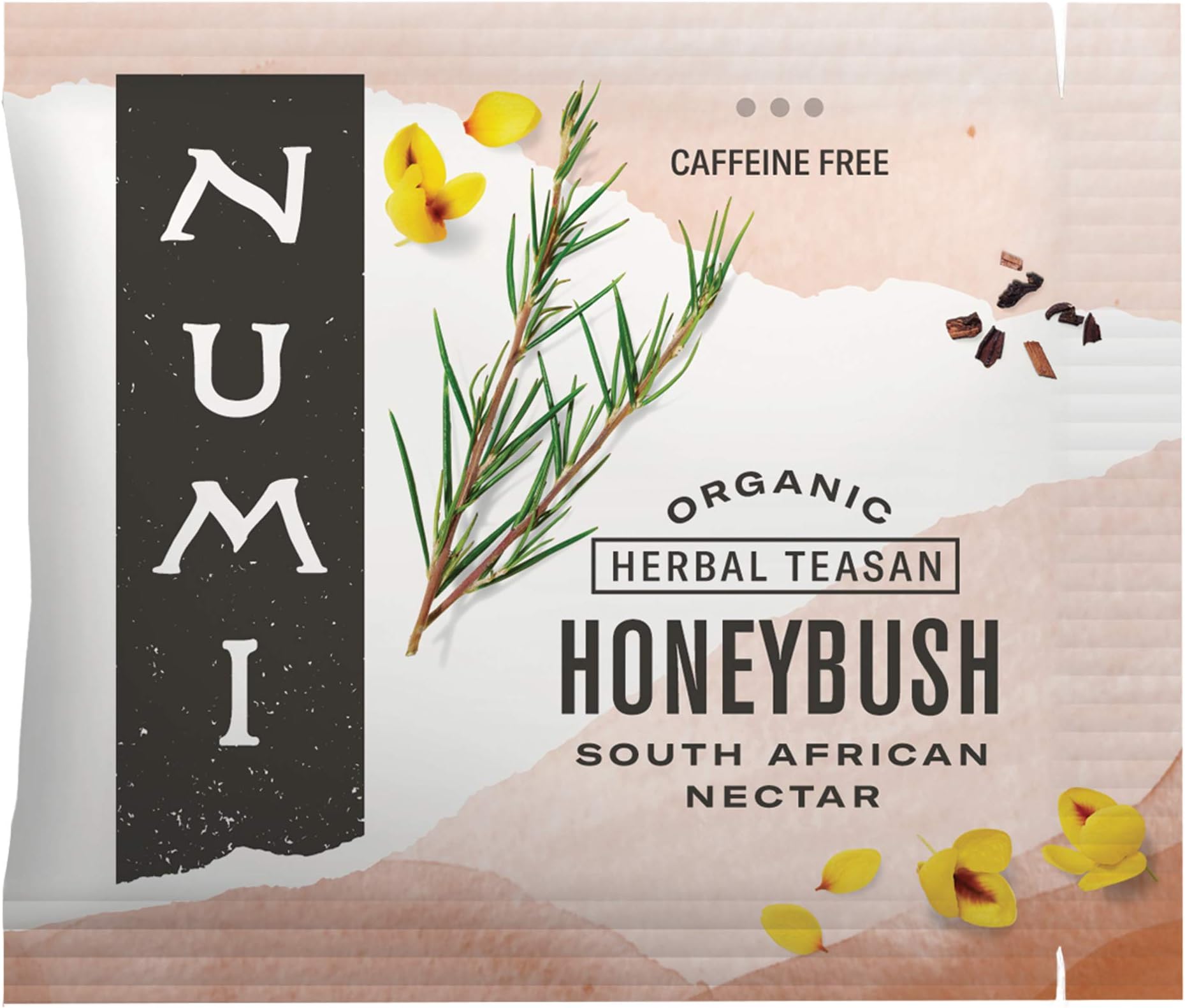 Numi Organic Tea, Honeybush, Caffeine-Free Herbal Teasan, 100 Count non-GMO Bulk Tea Bags (Packaging May Vary) Premium Organic Non-Caffeinated Tisane, Drink Hot or Iced