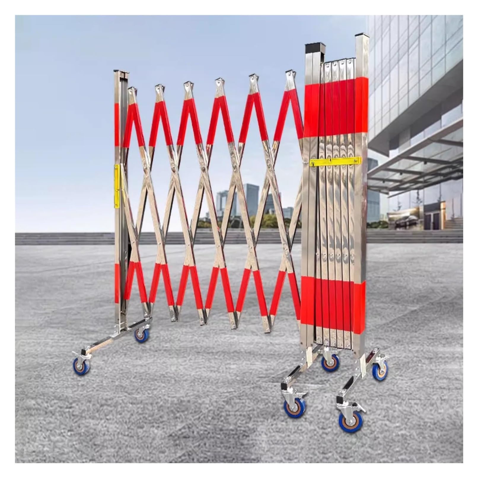Barrière extensible industrielle pour bloquer l'accès aux zones de danger
