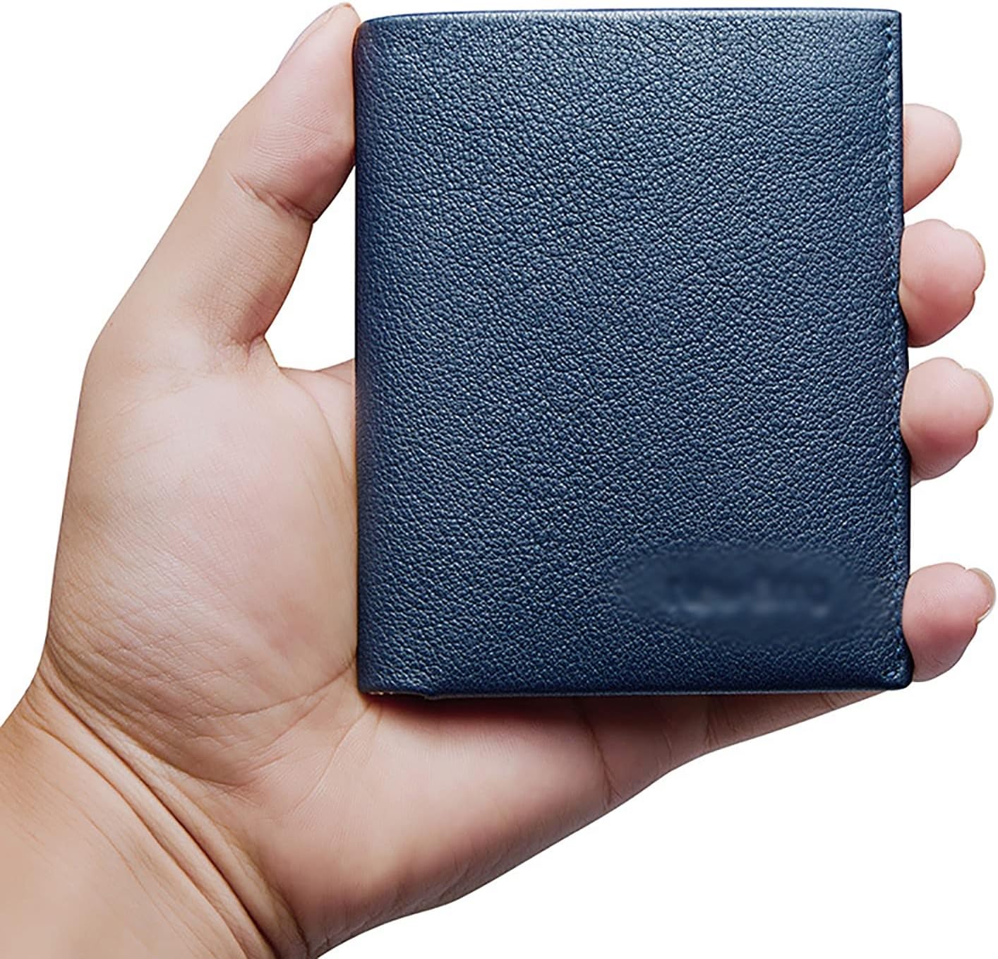 Card Pouch Men's Portable Leather Card Case Slim Short Credit Wallet Card Cases(Black)