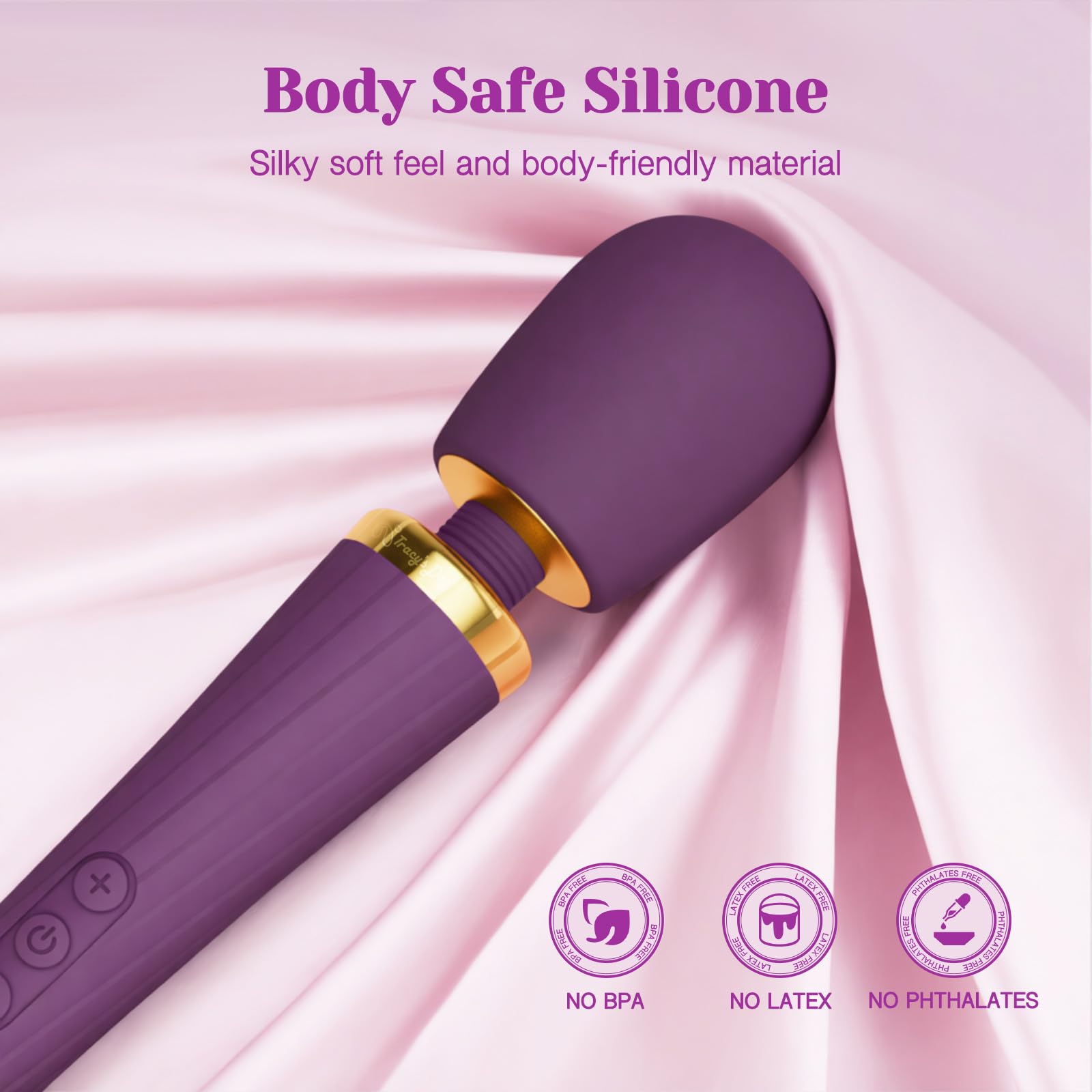 Tracy's Dog Wand Vibrator for Women- Powerful Cordless Full-Body Massager, Waterproof & Rechargeable, Clit Stimulator with 5 Modes & 3 Speeds, Adult Sex Toys for Solo & Couples, Erotic Massage, Hammer: Standard Imperial Purple
