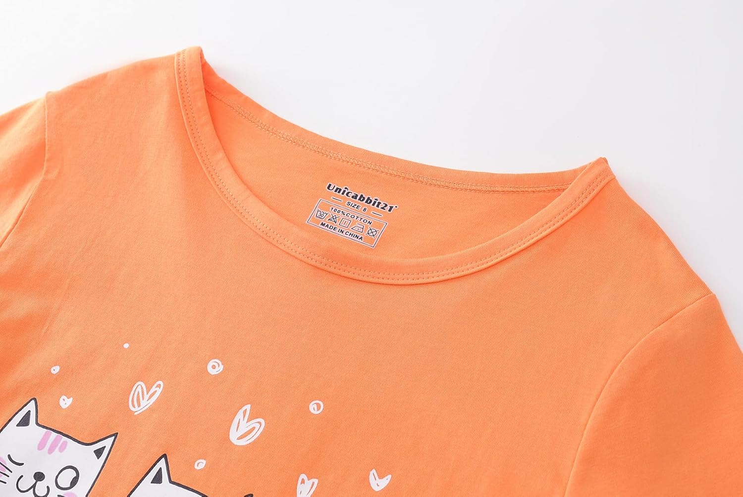 Summer Pajamas for Girls Big Kids Cute Cartoon Soft Nighty Sleepwear 2-Piece Short Sleeve Set Size 6-16 - Image 2