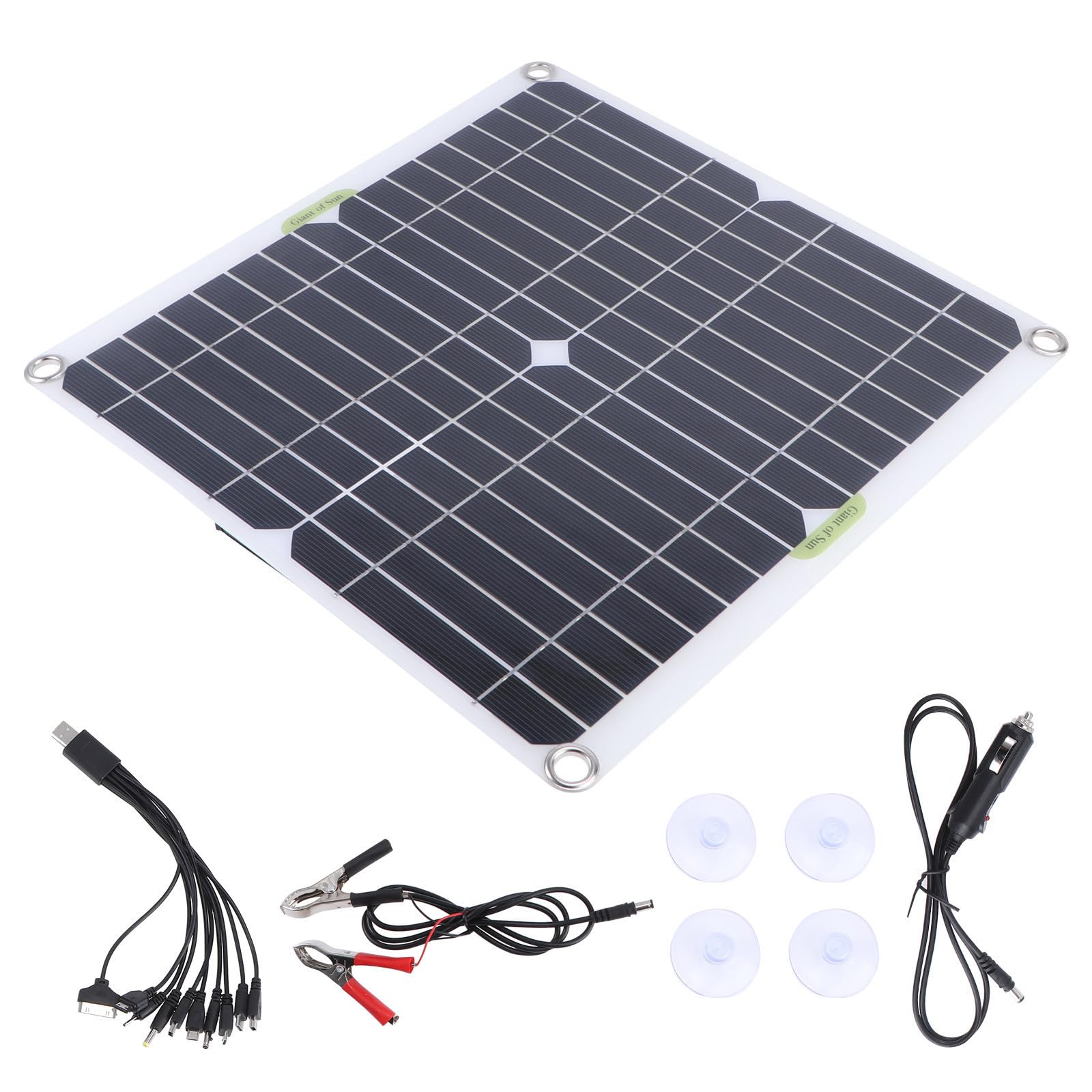 Pannello Solare Monocristallino per Viaggi Nero 200w | Rapporto 98%, Alta Stabilità, Facile da Trasportare, per Attività All'aperto