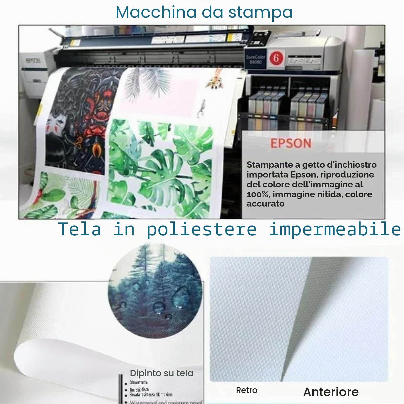ZHAOLIN Stampa artistica su tela di grandi dimensioni Albero della vita e poster Decorazione murale moderna geometrica astratta per soggiorno camera da letto (50x150 cm/tela avvolta)