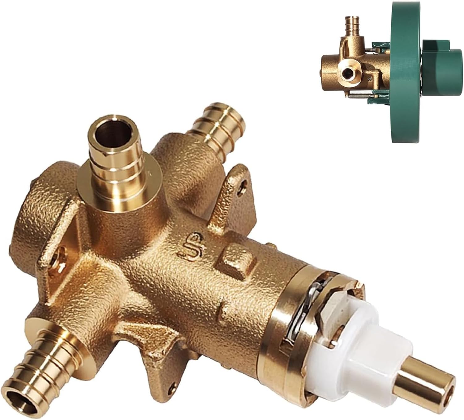 Replacement for FP62325PF Pressure Brass Balancing Valve, Shower Valve with 1/2" Crimp Ring PEX Connection