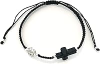 Vista 8 de St Benedict Medal Adjustable Red String Protection Bracelet for Mens Pulsera San Benito para Hombre