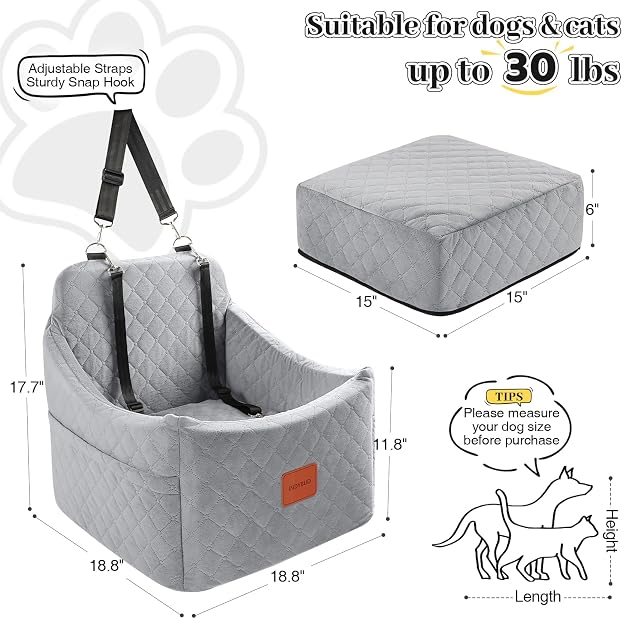 Foto 3 de 8 de INDYBUD Asiento de coche para perros pequeños